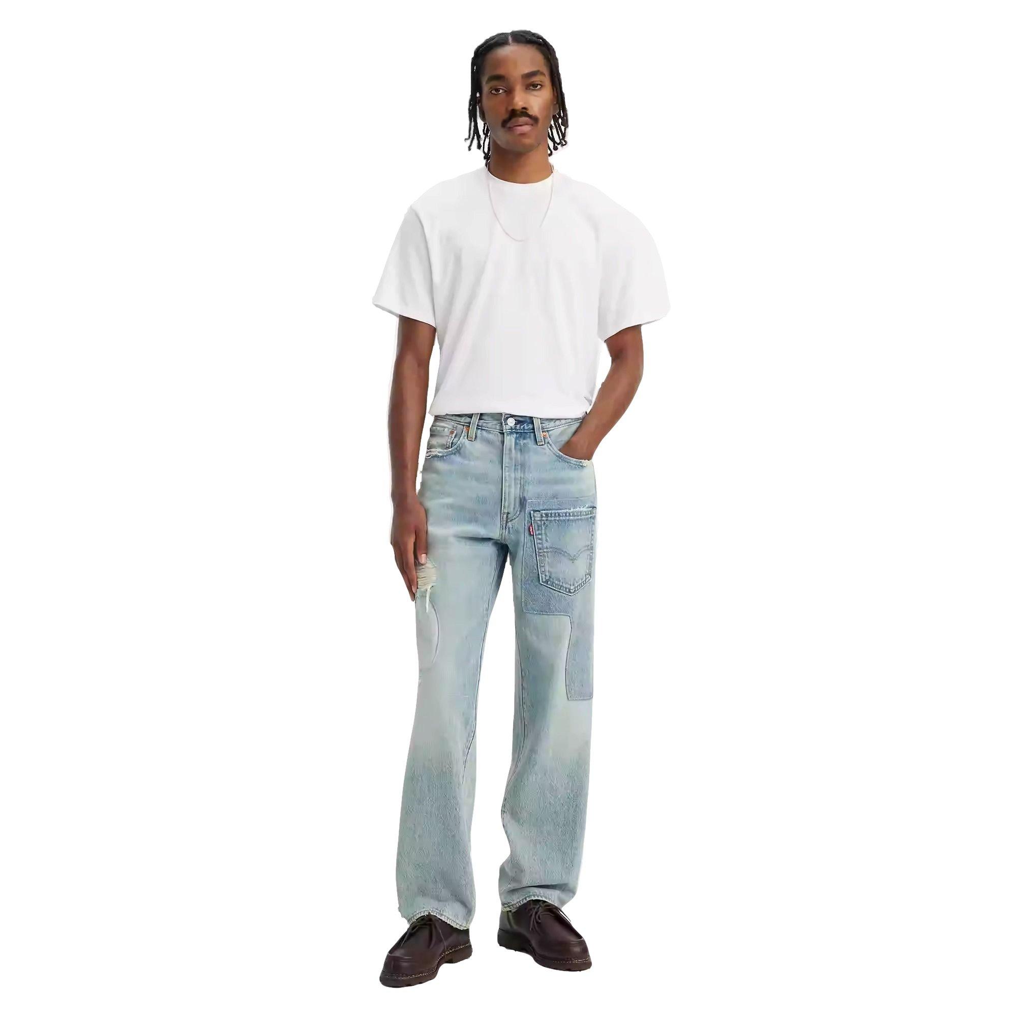 Levi's Men's 568 Patch Yourself Premium Loose Denim Jeans - BLUE Thumbnail View 1