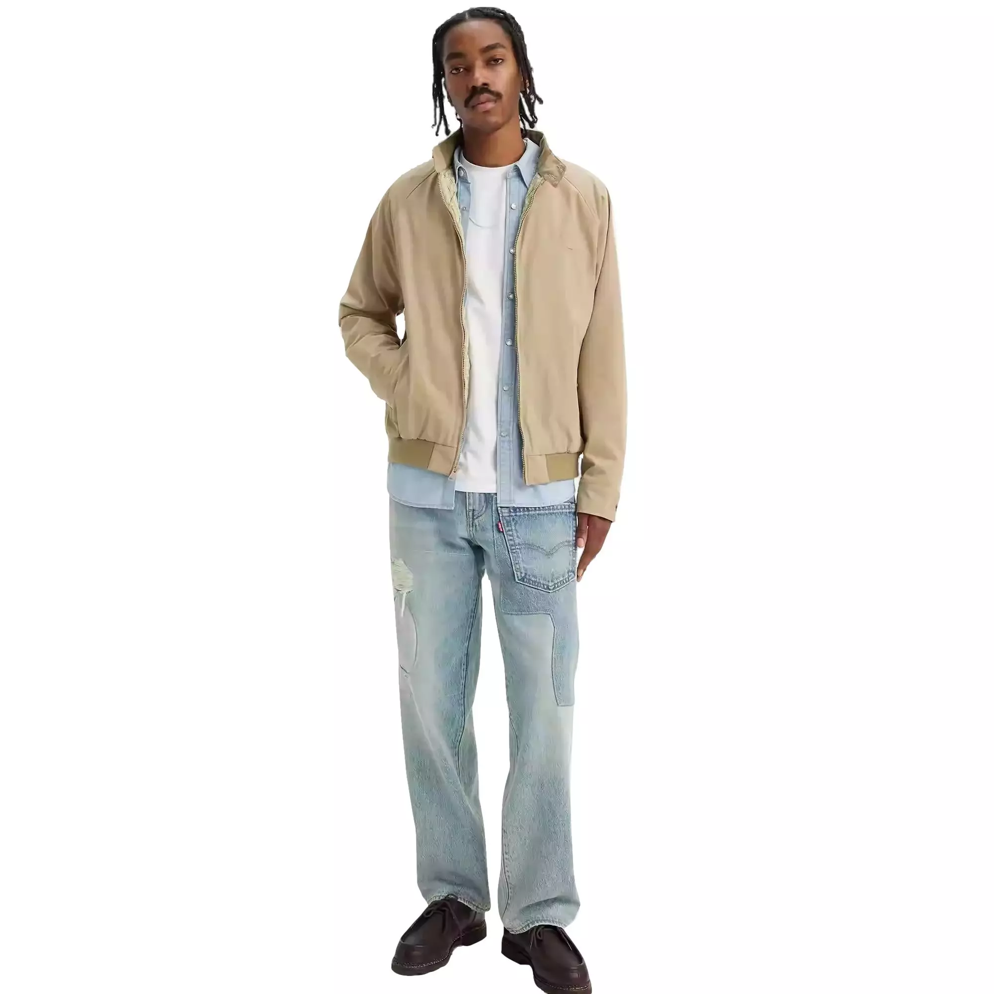 Levi's Men's 568 Patch Yourself Premium Loose Denim Jeans - BLUE