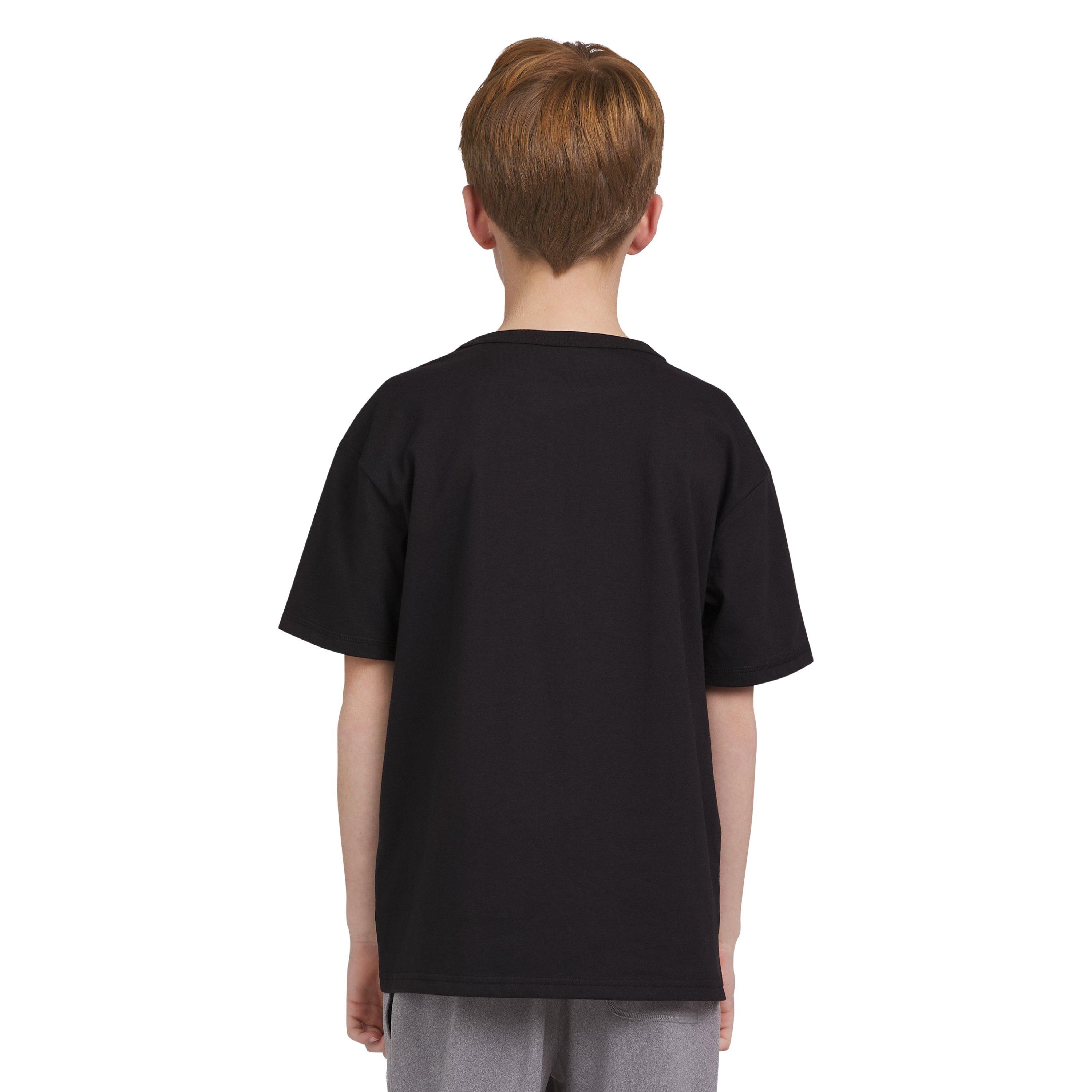 Champion Big Boys' Embroidered Logo Tee - BLACK Thumbnail View 2