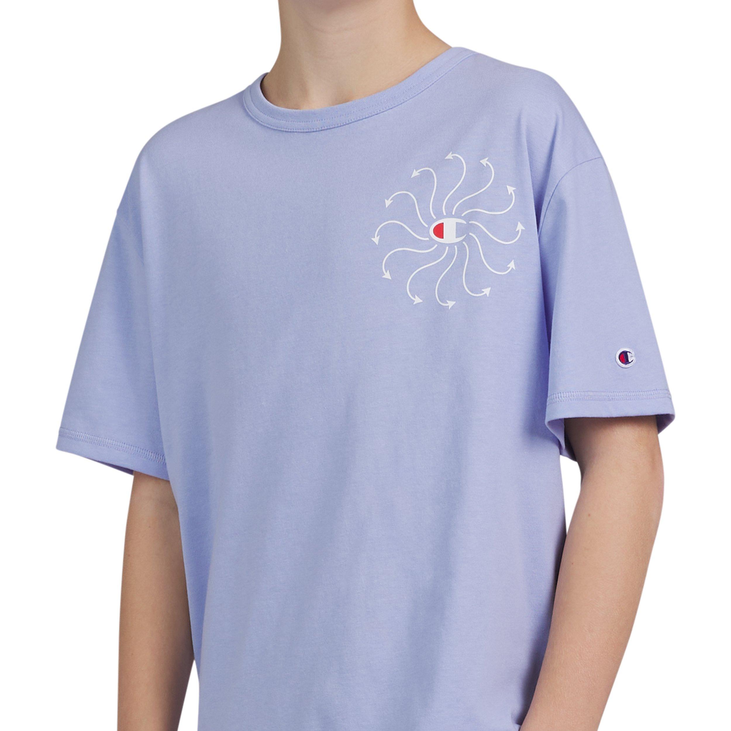Champion Big Boys Basketball Logo Tee - PURPLE Thumbnail View 3