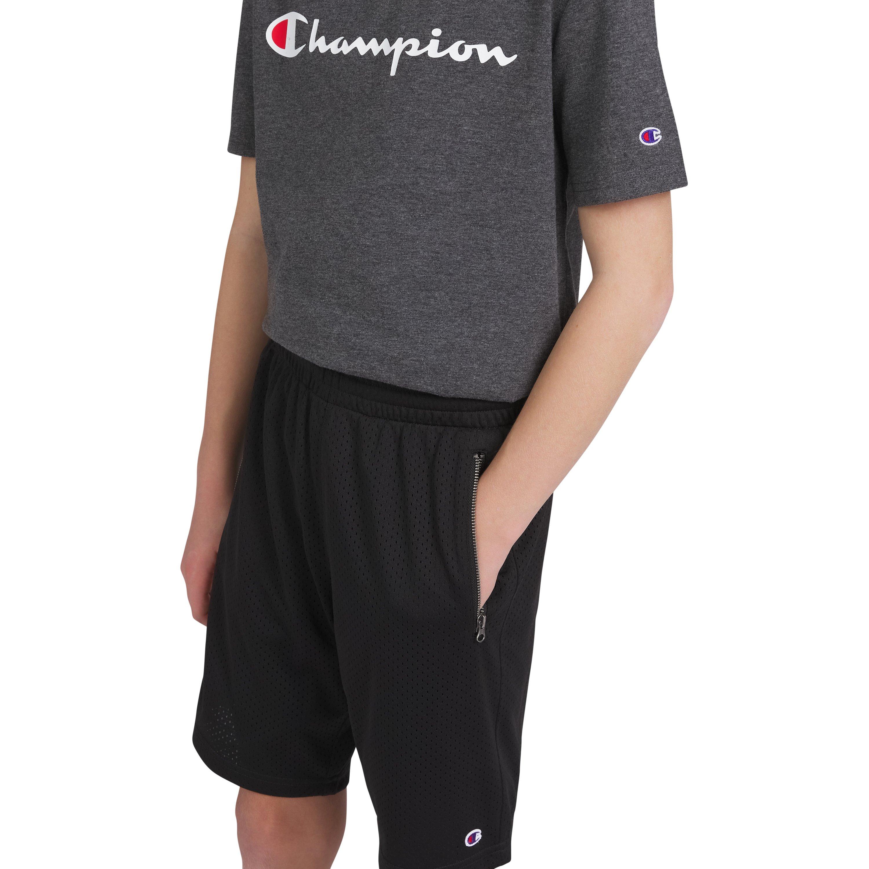 Champion Big Boys' Mesh Shorts - BLACK Thumbnail View 3