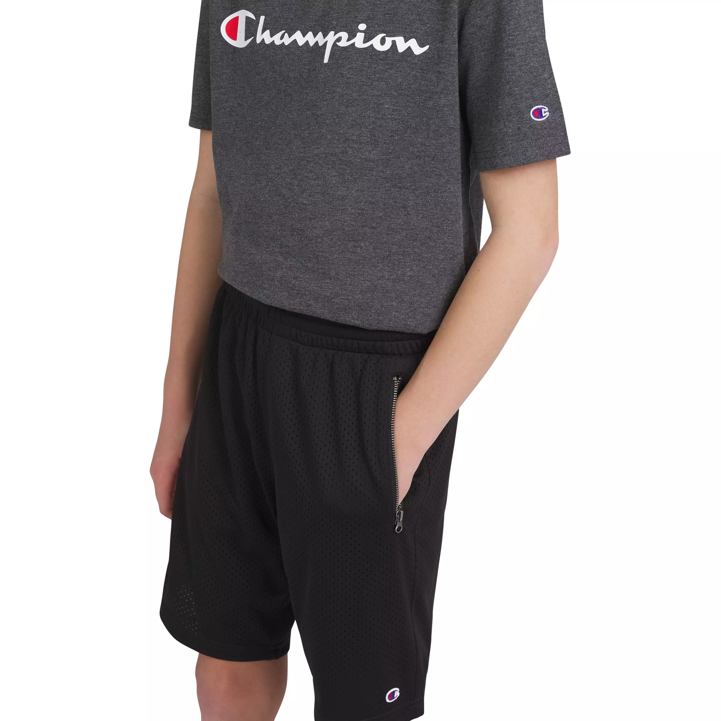 Champion Big Boys' Mesh Shorts - BLACK