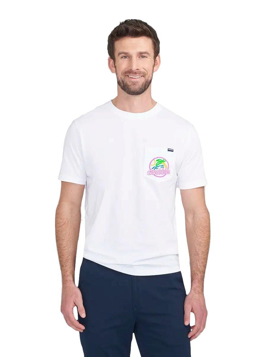 Chubbies The Neon Dream Men's Graphic Tee - White