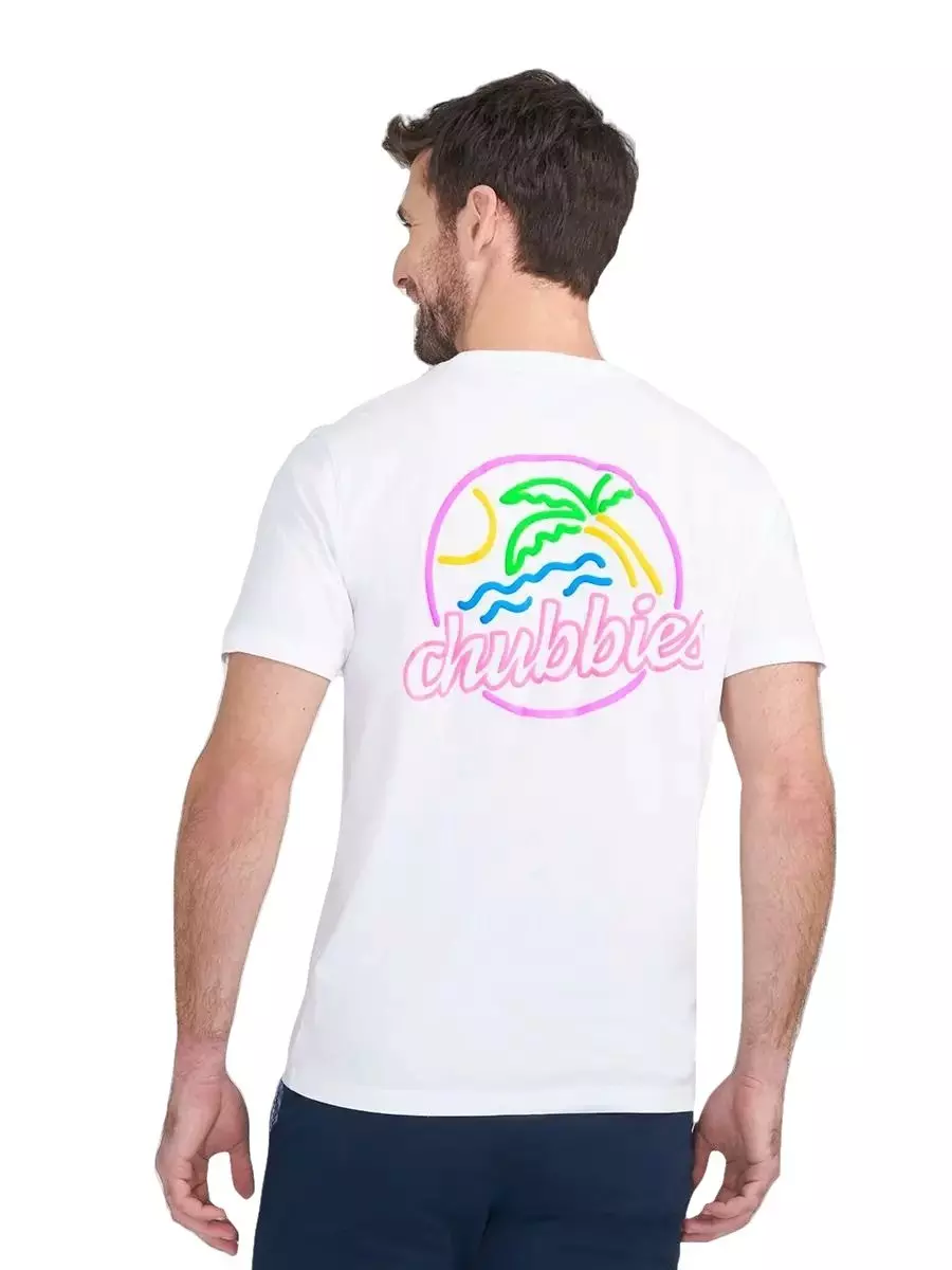 Chubbies Men's The Neon Dream Tee - WHITE