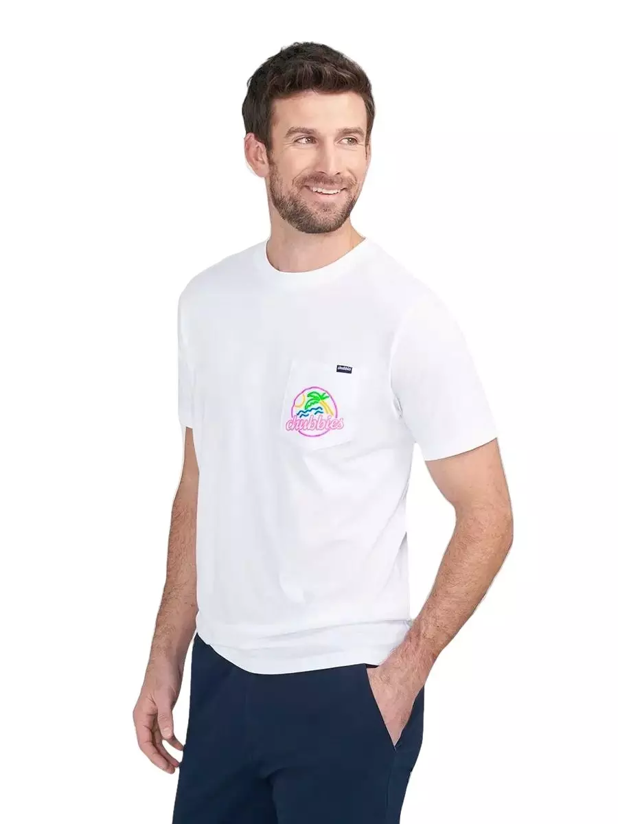 Chubbies Men's The Neon Dream Tee - WHITE