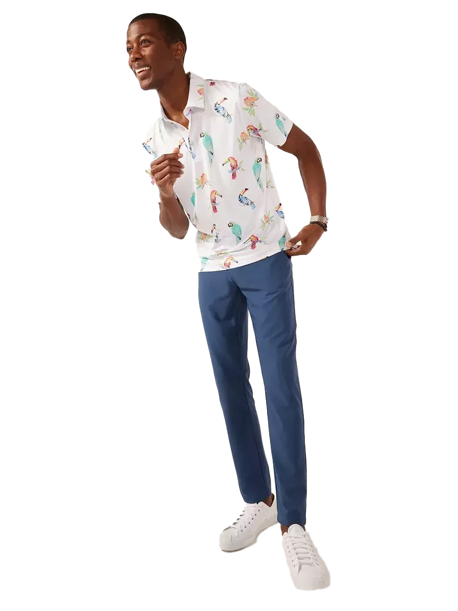 Chubbies Men's The Dude Where's Macaw Performance Polo - BEIGE