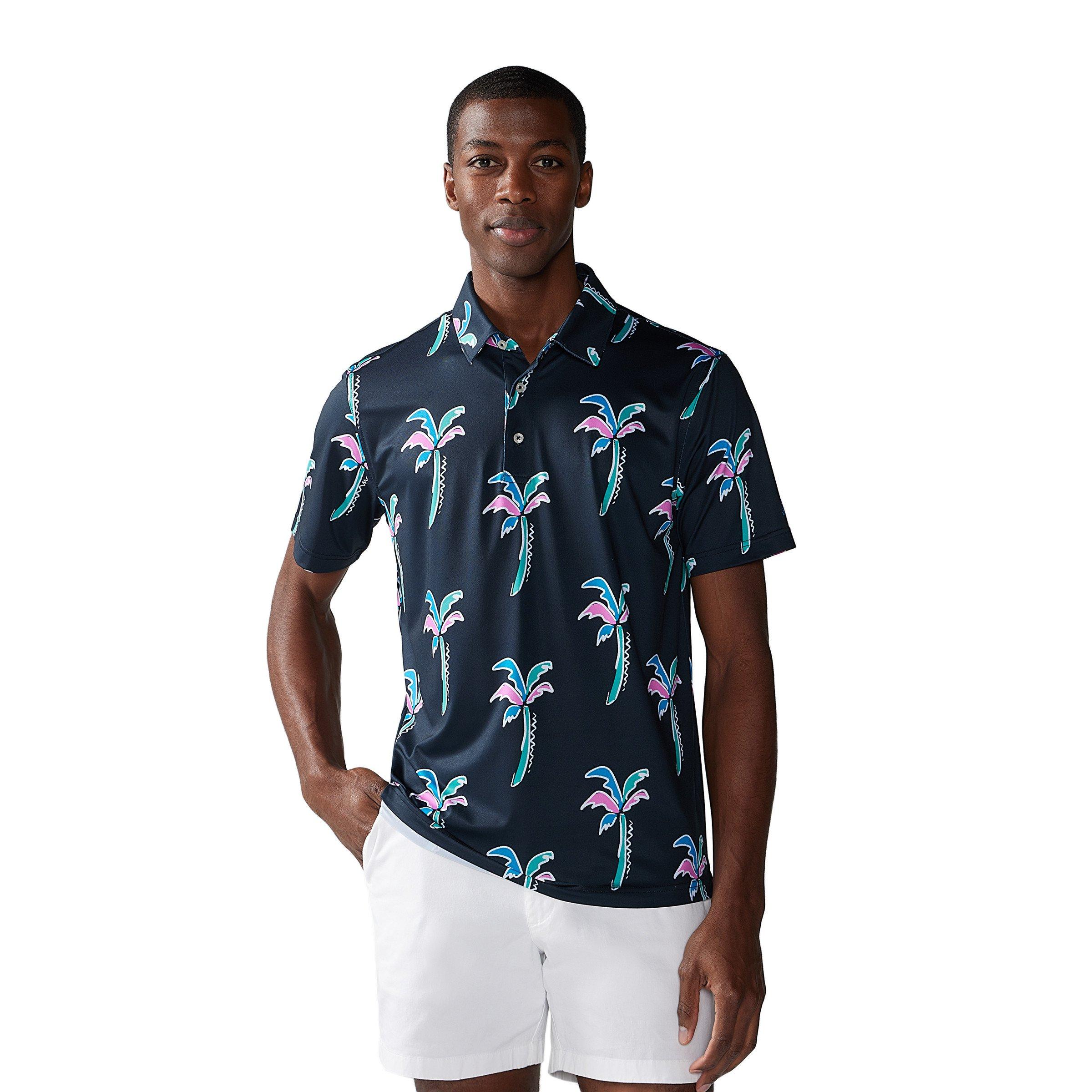 Chubbies Men's Havana Night Performance Polo - BLACK Thumbnail View 1