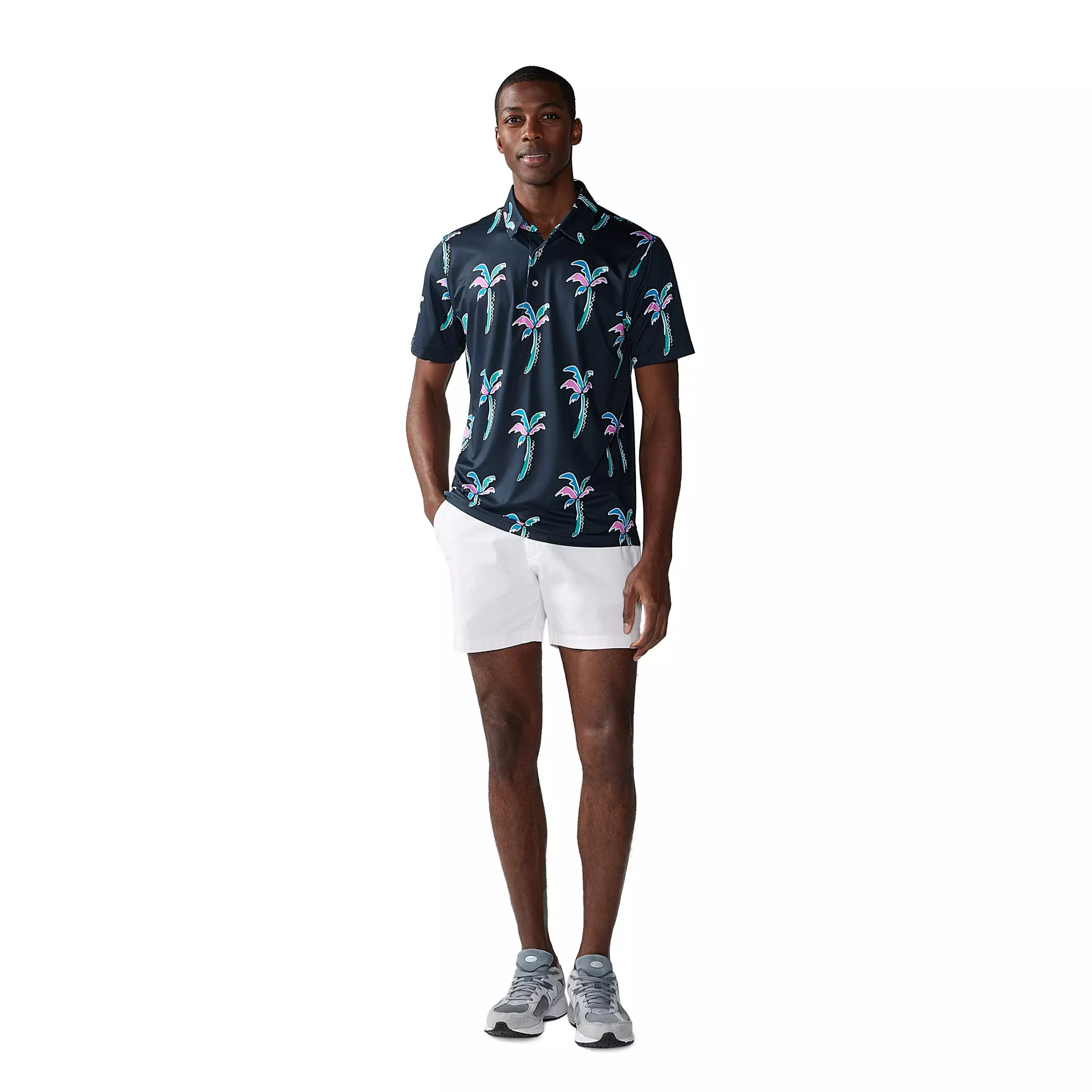 Chubbies Men's Havana Night Performance Polo - BLACK