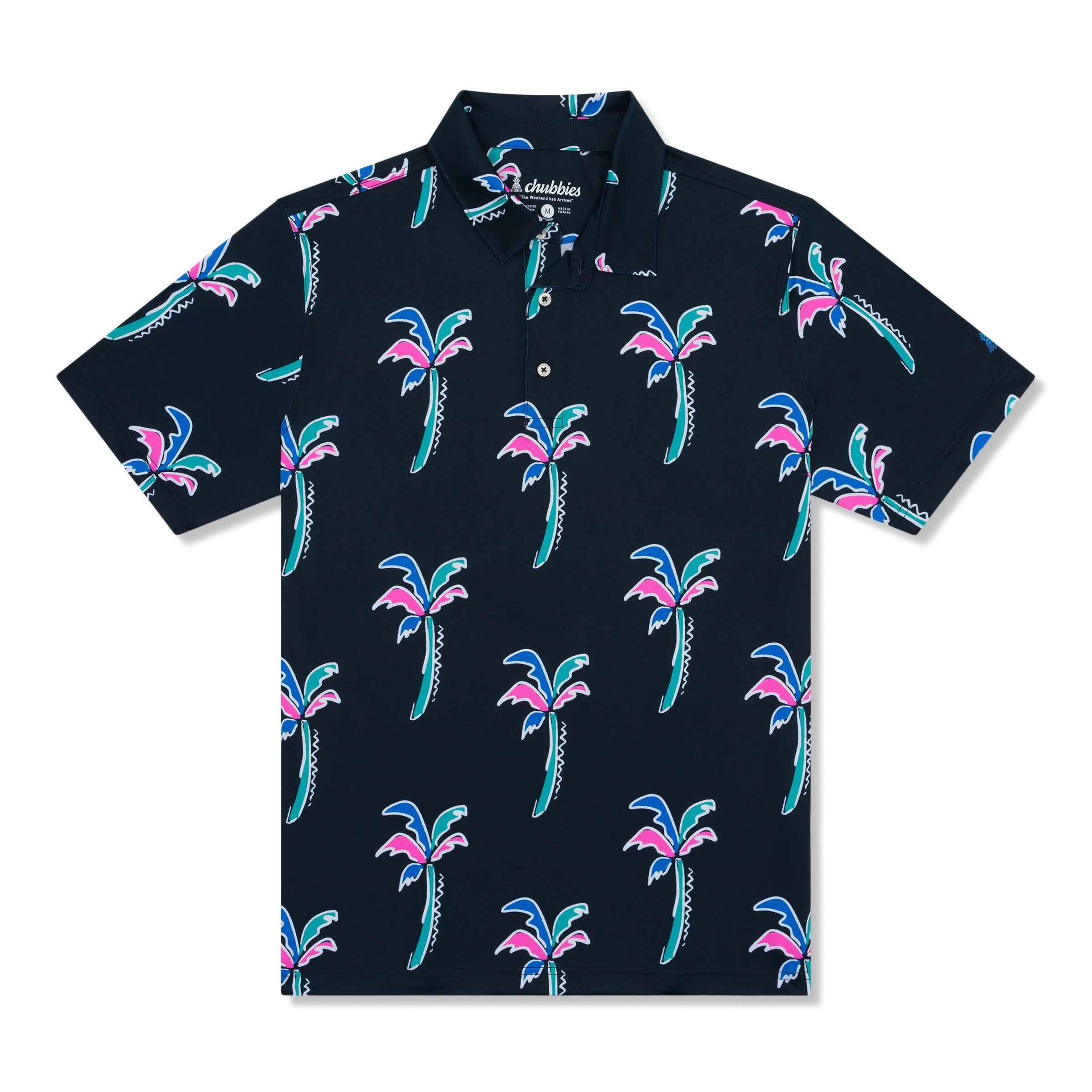 Chubbies Men's Havana Night Performance Polo - BLACK Thumbnail View 6