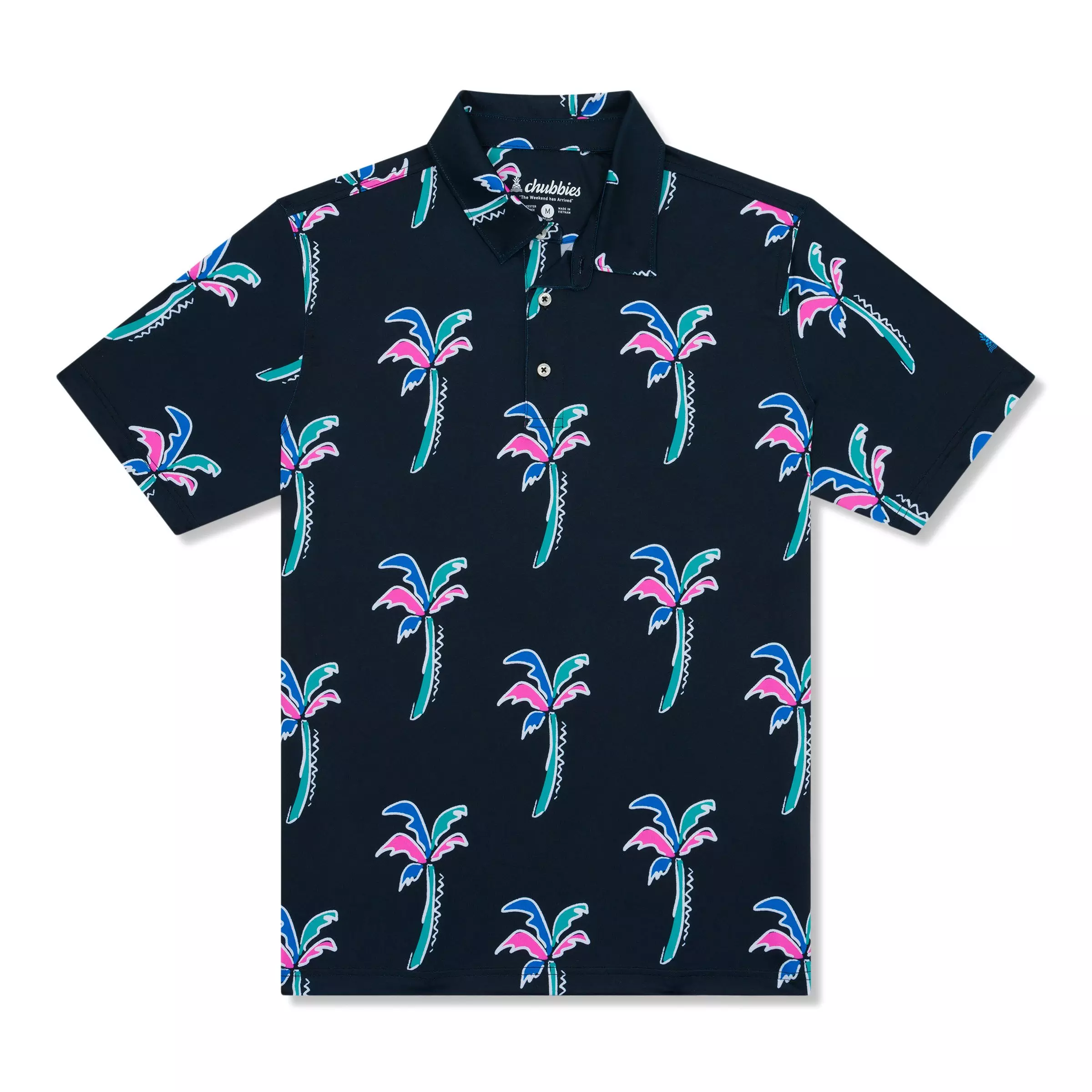 Chubbies Men's Havana Night Performance Polo - BLACK