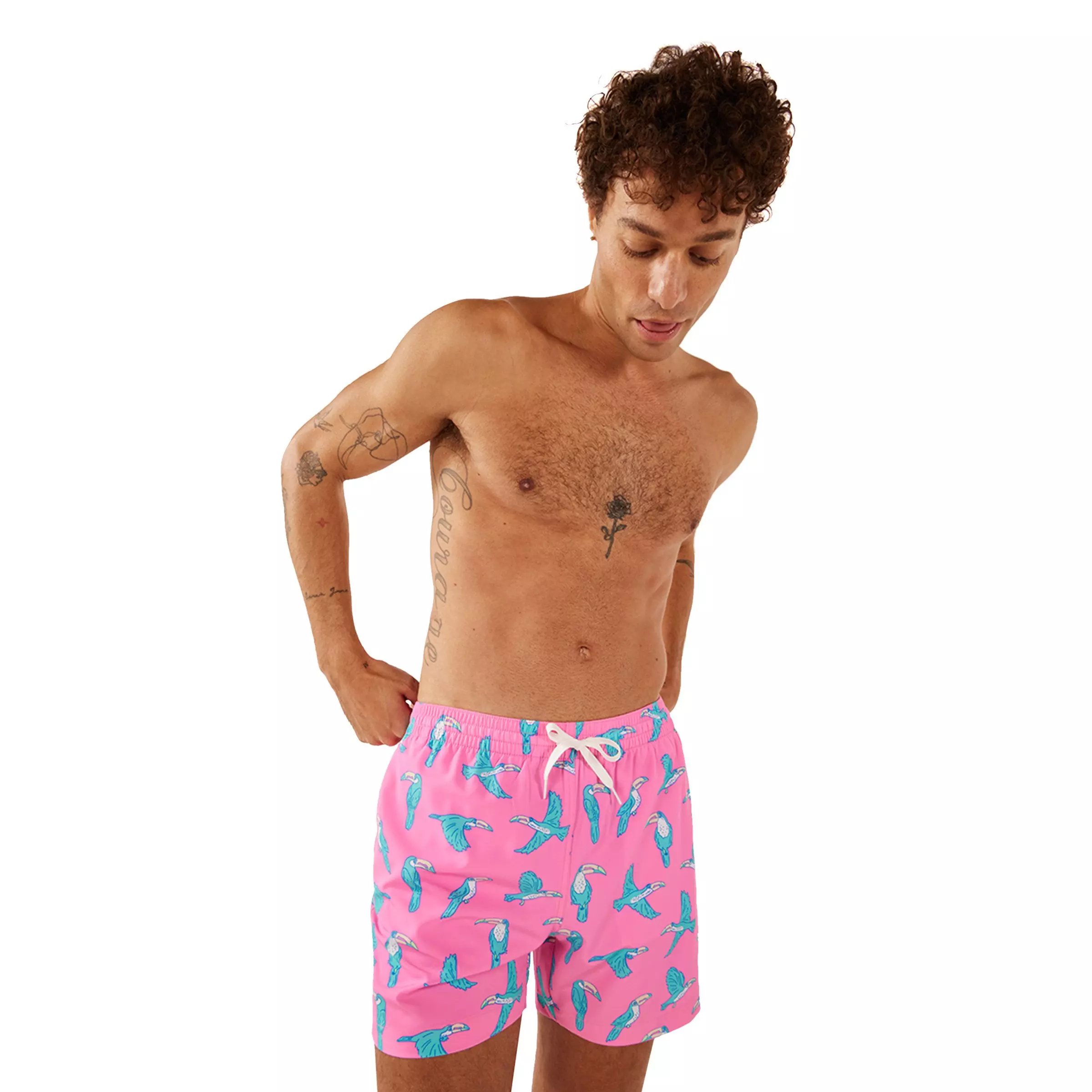 Chubbies Men's The Toucan Do It 5.5' Swimshorts - PINK