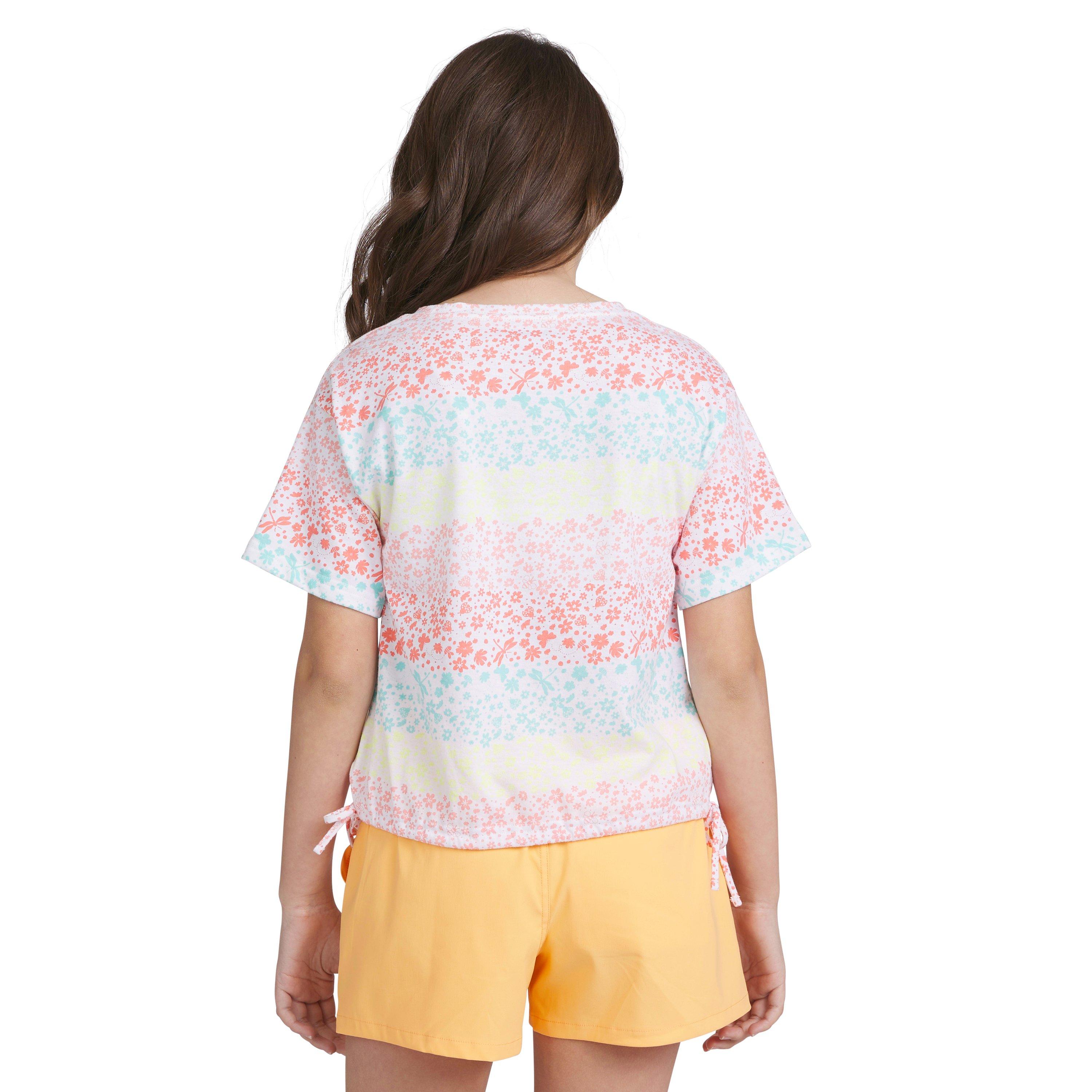 Champion Big Girls' Tie-Dye Tee - PEACH Thumbnail View 2