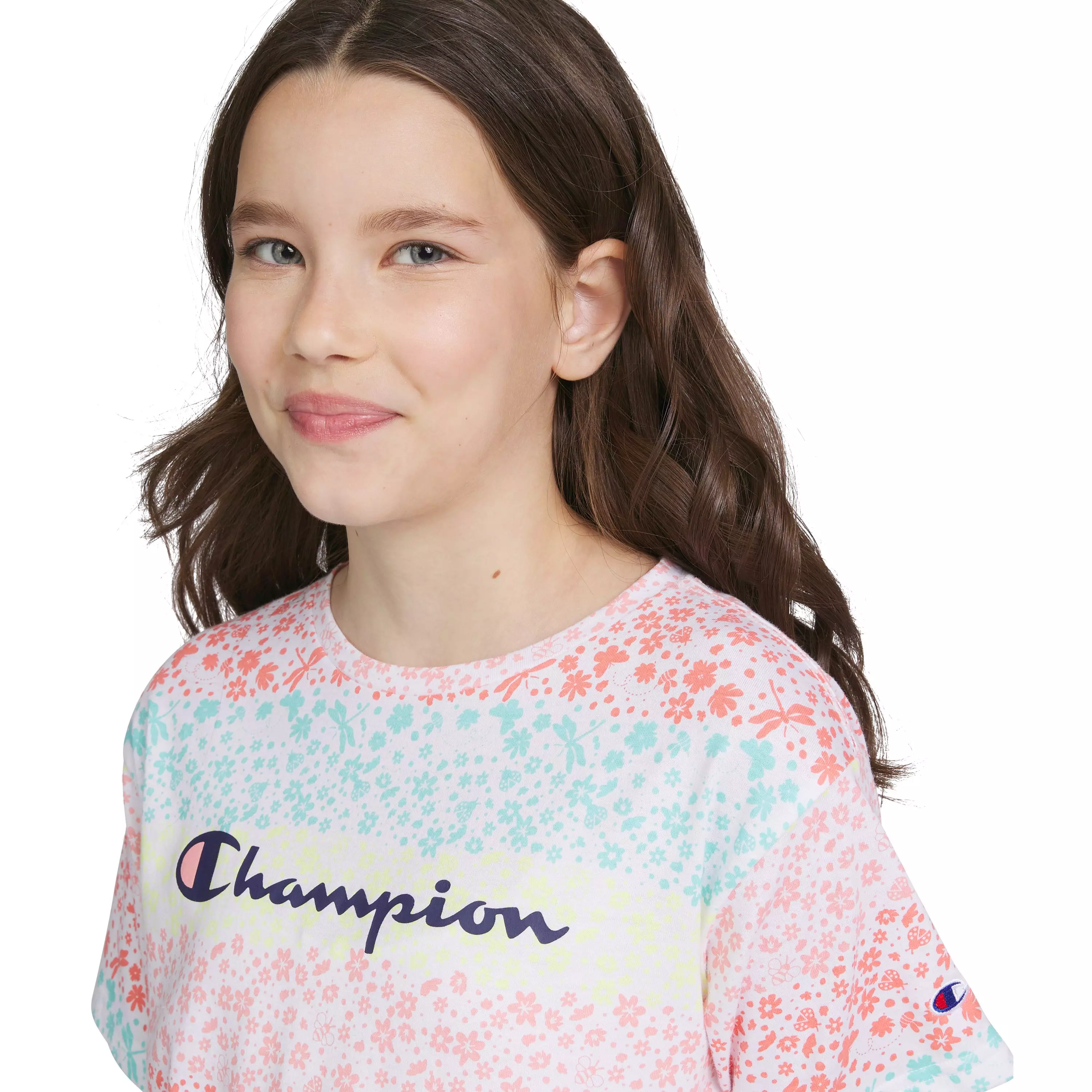 Champion Big Girls' Tie-Dye Tee - PEACH