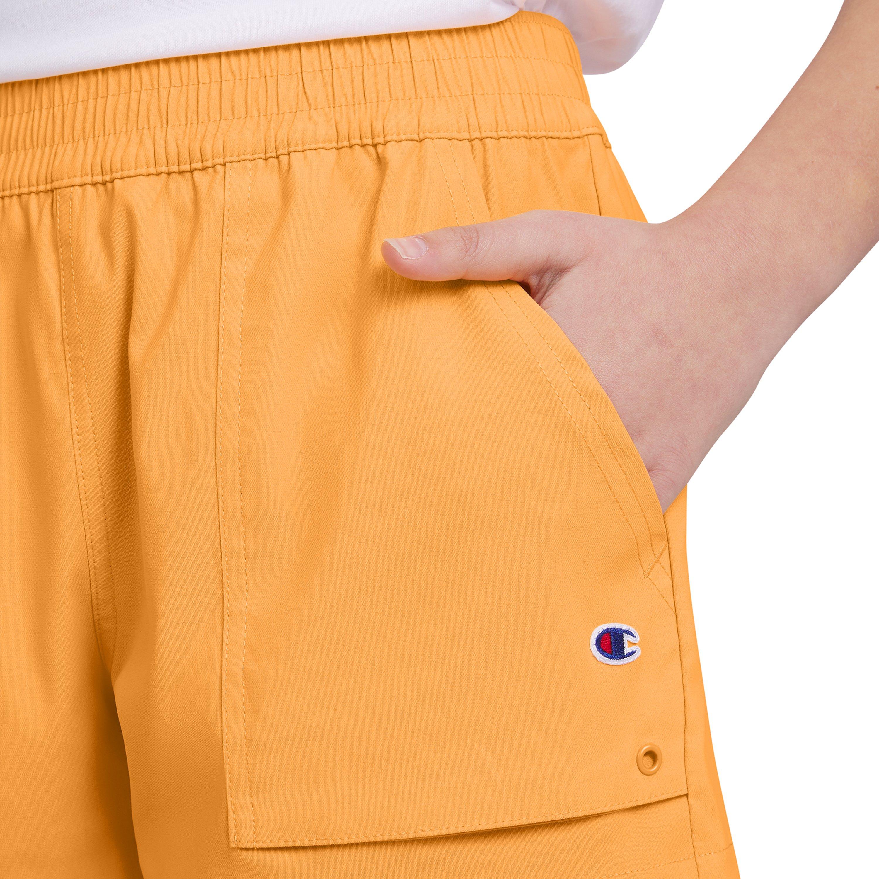 Champion Big Girls' Woven Shorts - PEACH Thumbnail View 3