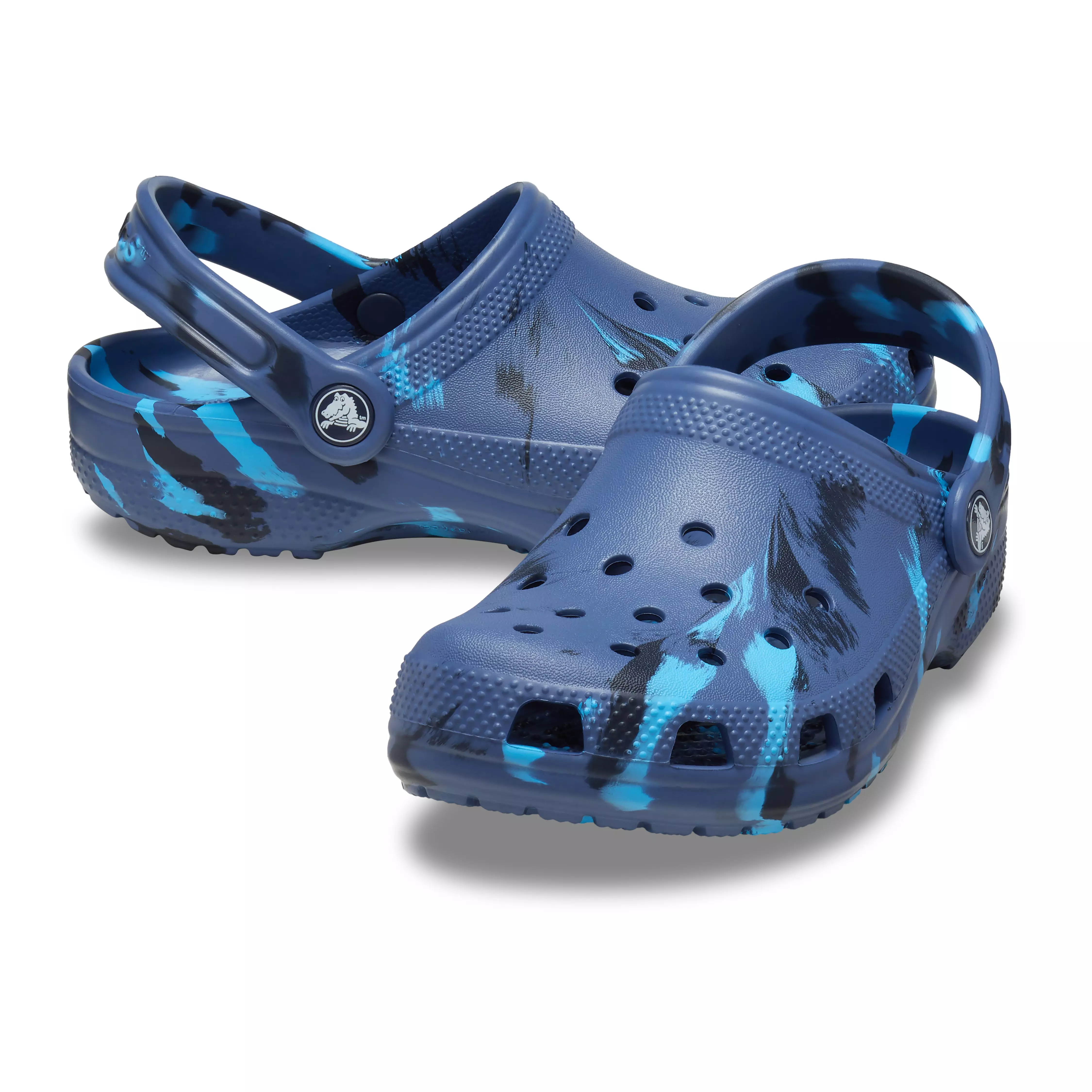 Crocs Classic Marbled "Navy" Grade School Boys' Clog - NAVY