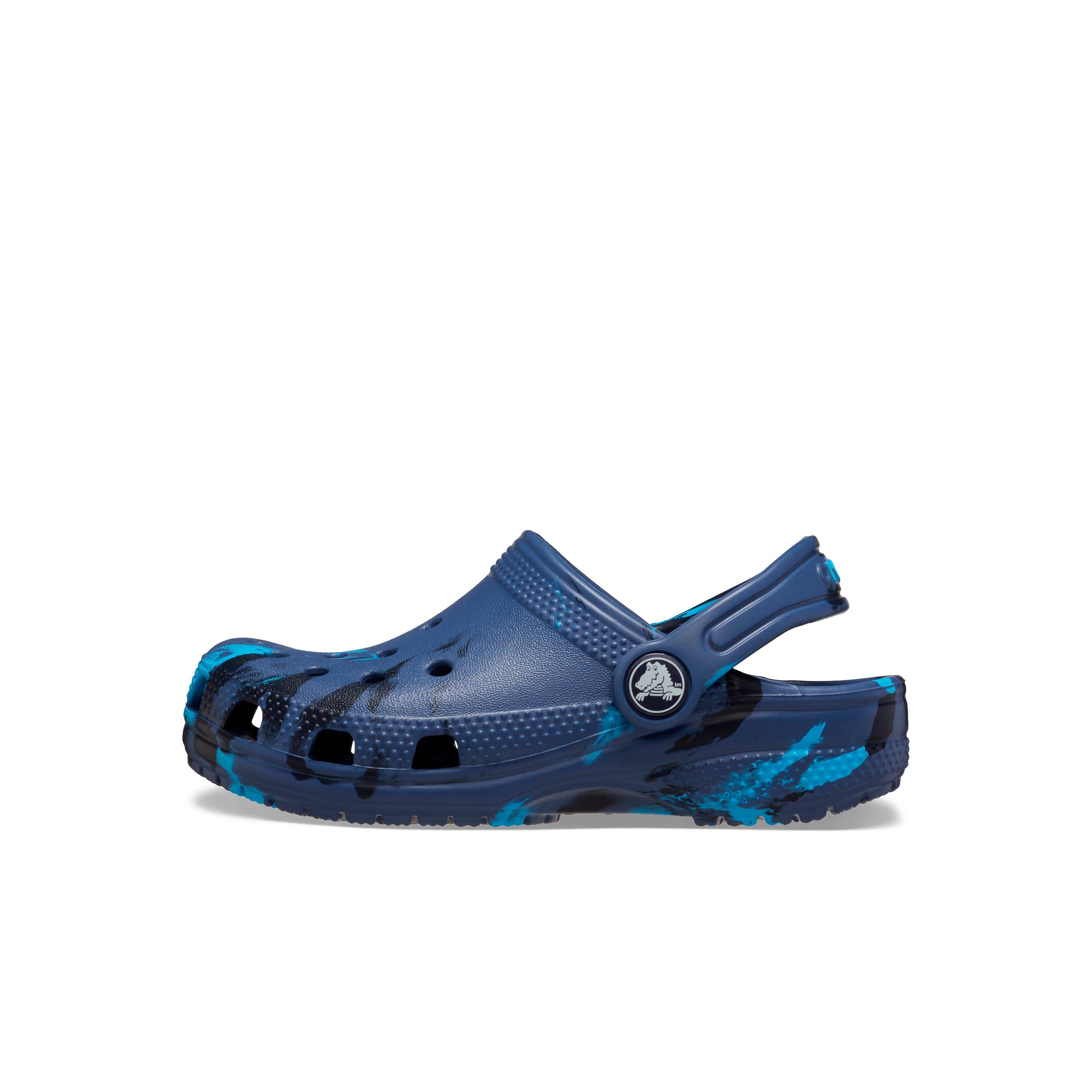 Crocs Classic Marbled "Navy" Toddler Boys' Clog