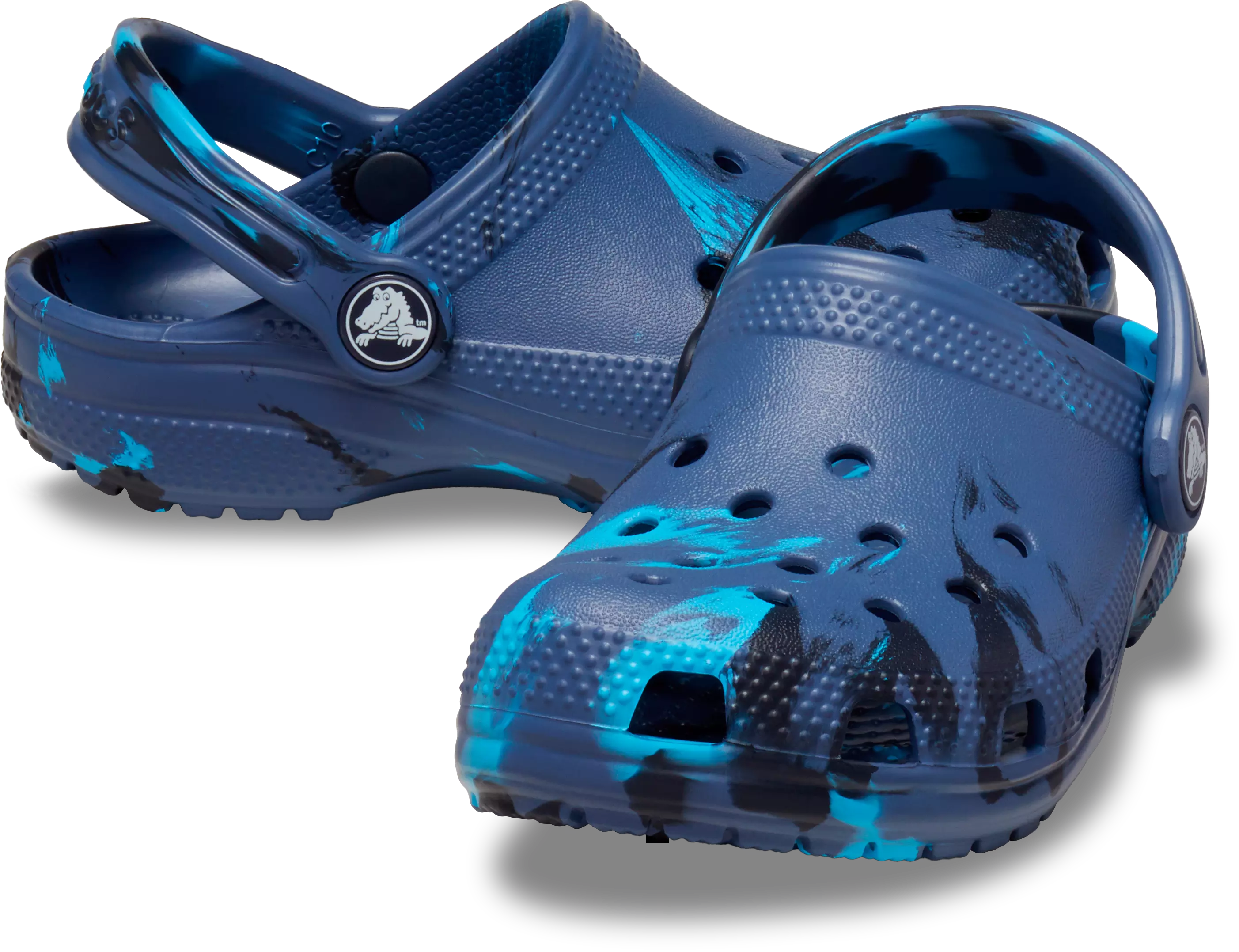 Crocs Classic Marbled "Navy" Toddler Boys' Clog - NAVY