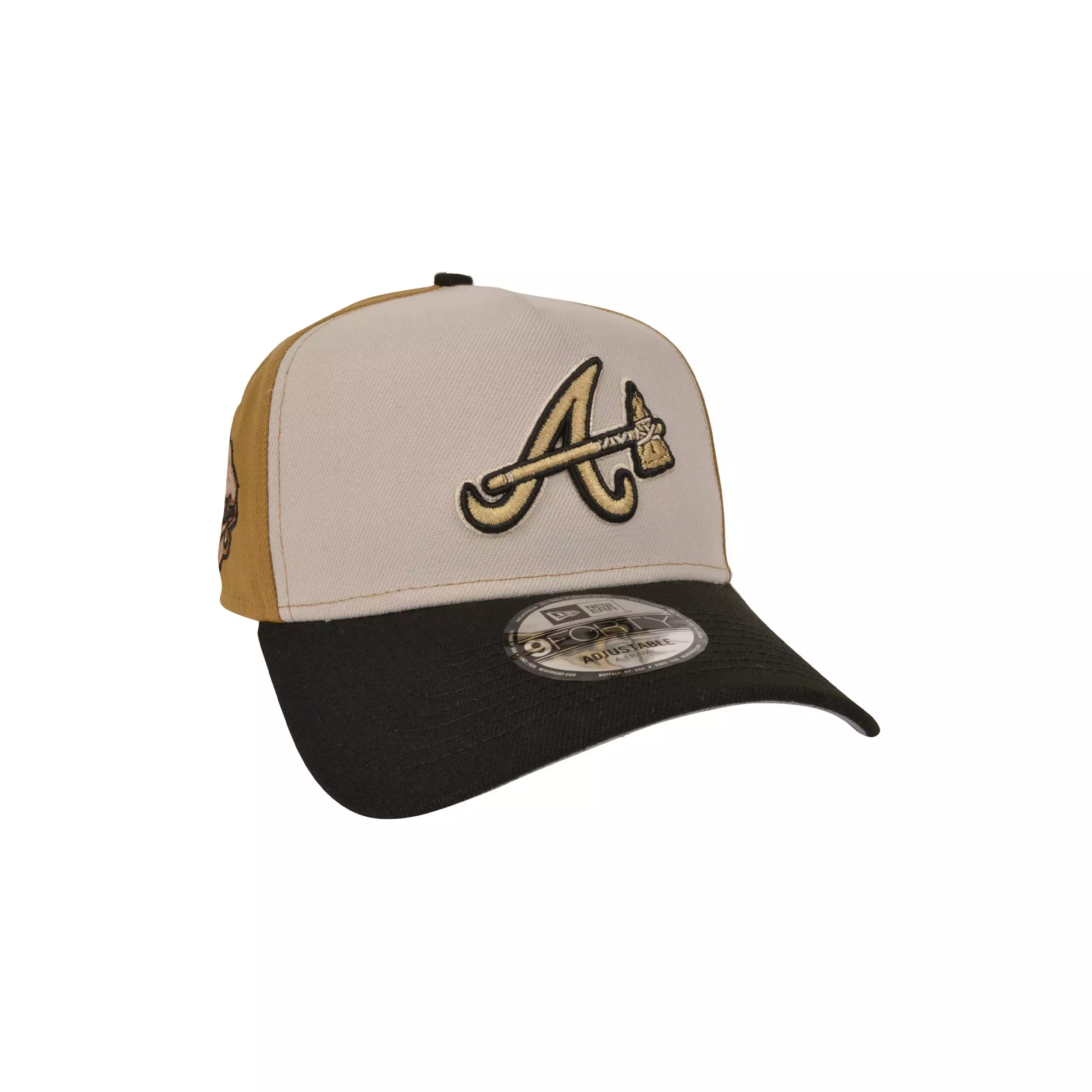 New Era Atlanta Braves 9FORTY '99 World Series Snapback Hat-Wheat/Tan - CREAM