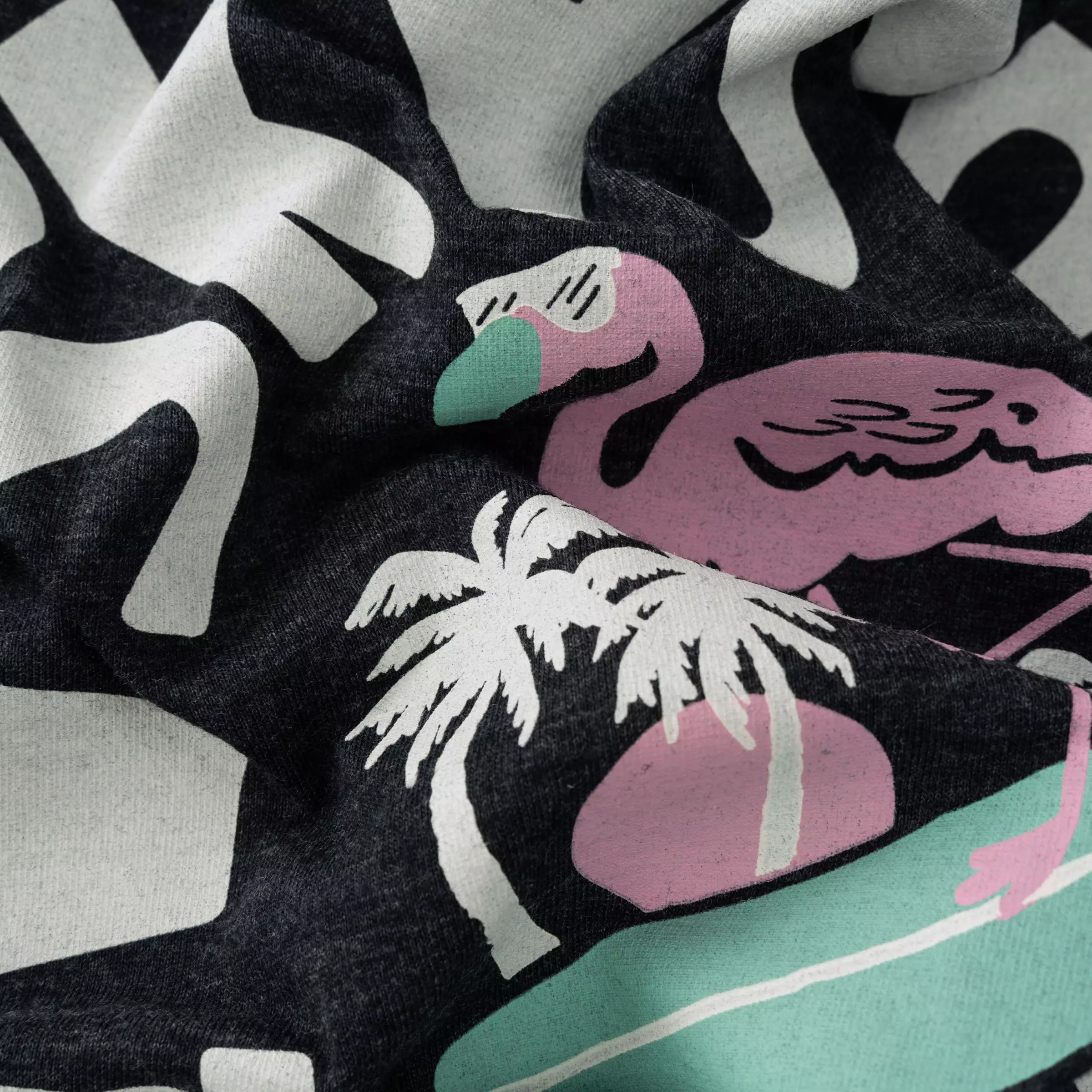 Chubbies Men's Surfing Flamingo Tee - BLACK