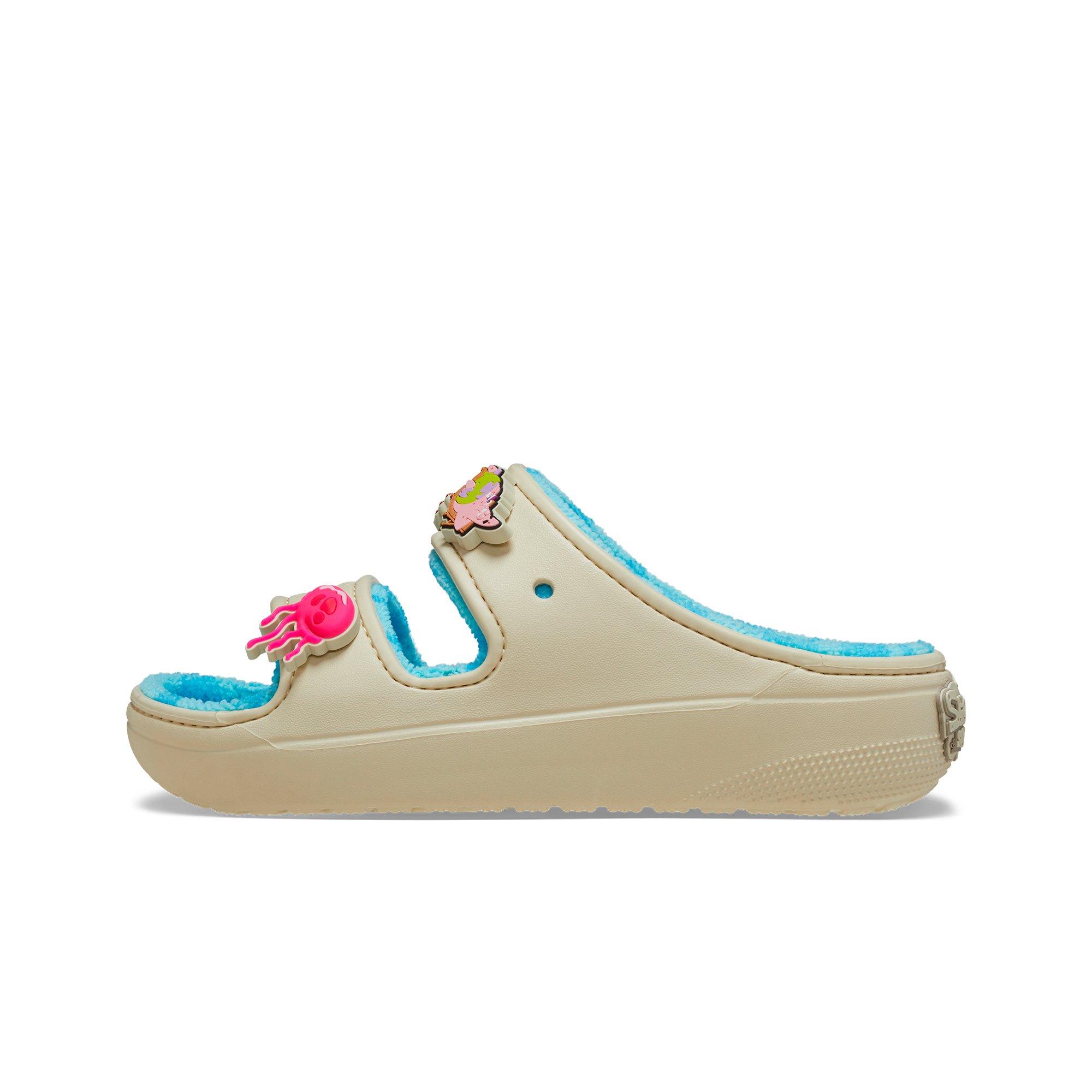 Crocs x SpongeBob SquarePants "Cozzzy Terry" Unisex Sandal - GREY/BLUE Thumbnail View 2