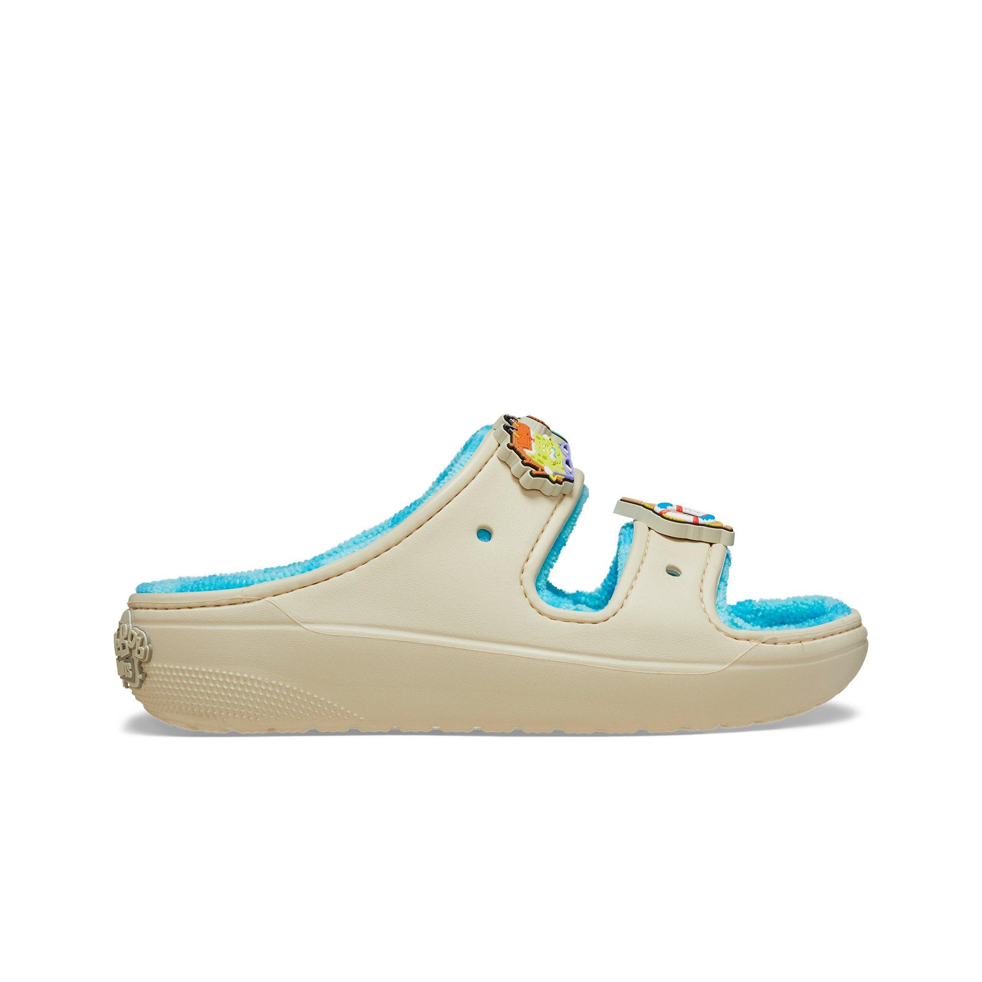 Crocs x SpongeBob SquarePants "Cozzzy Terry" Unisex Sandal - GREY/BLUE Thumbnail View 1