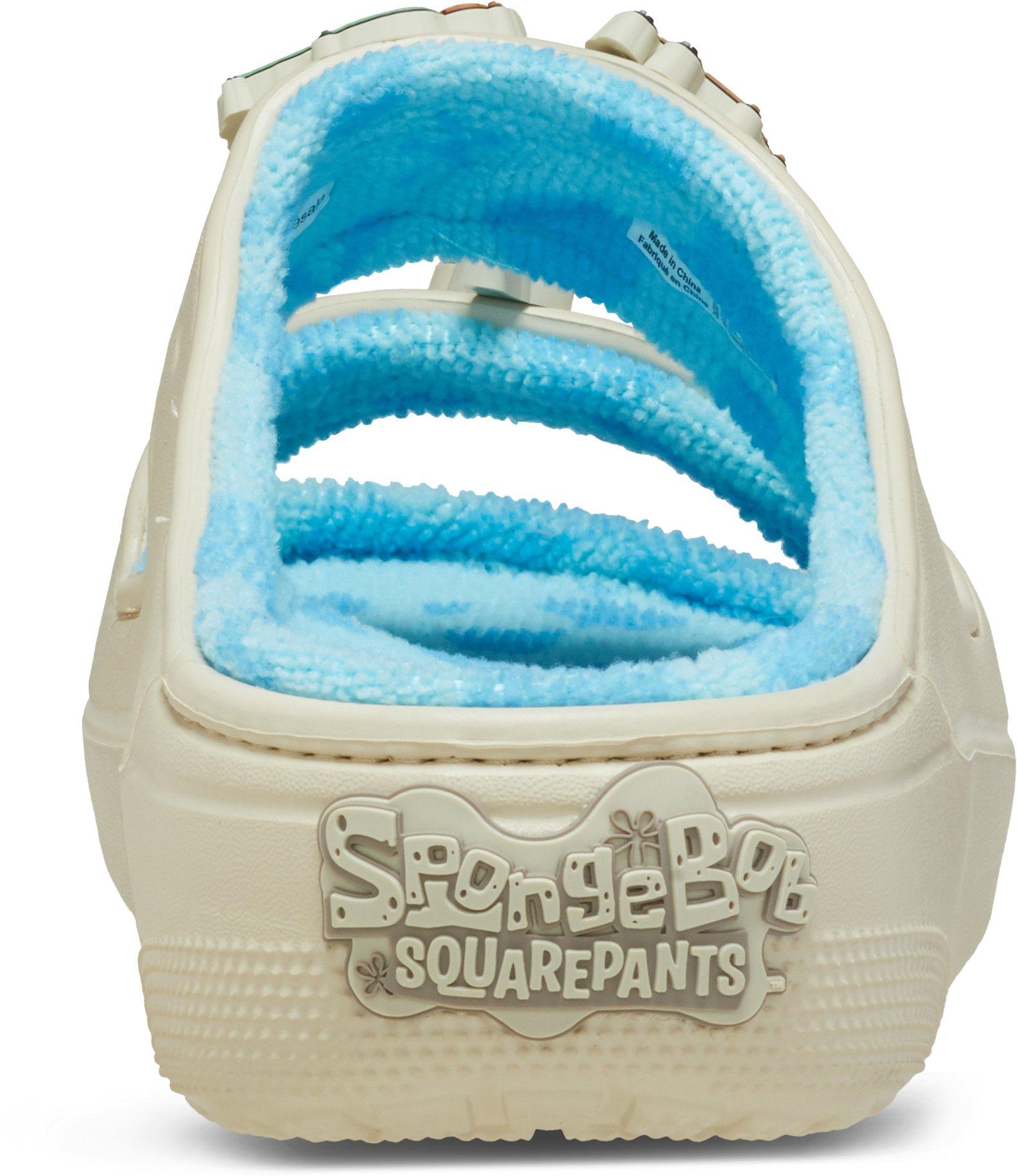 Crocs x SpongeBob SquarePants "Cozzzy Terry" Unisex Sandal - GREY/BLUE Thumbnail View 5