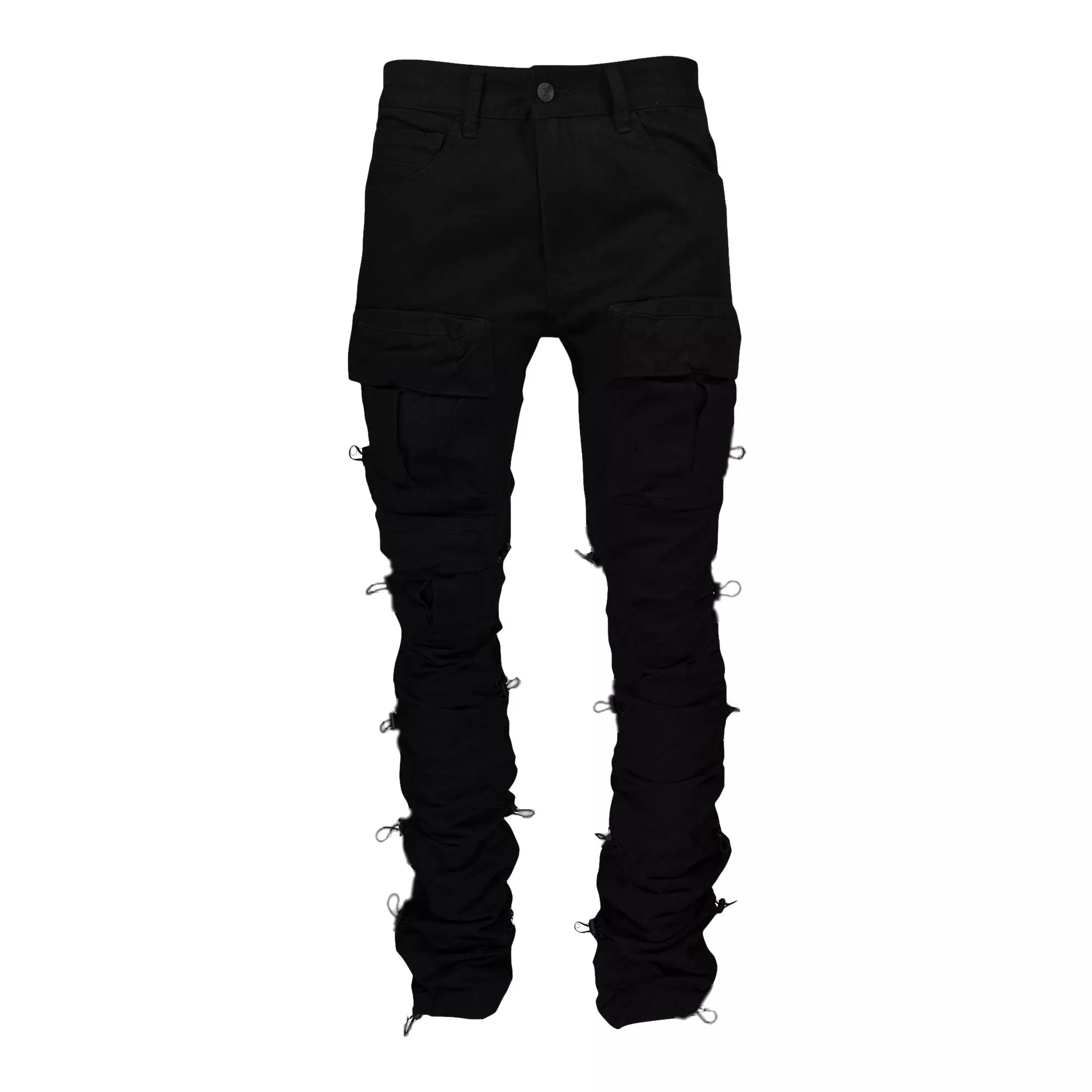 Grindhouse Men's Twill Stacked Pull Tab Pants - Black - BLACK