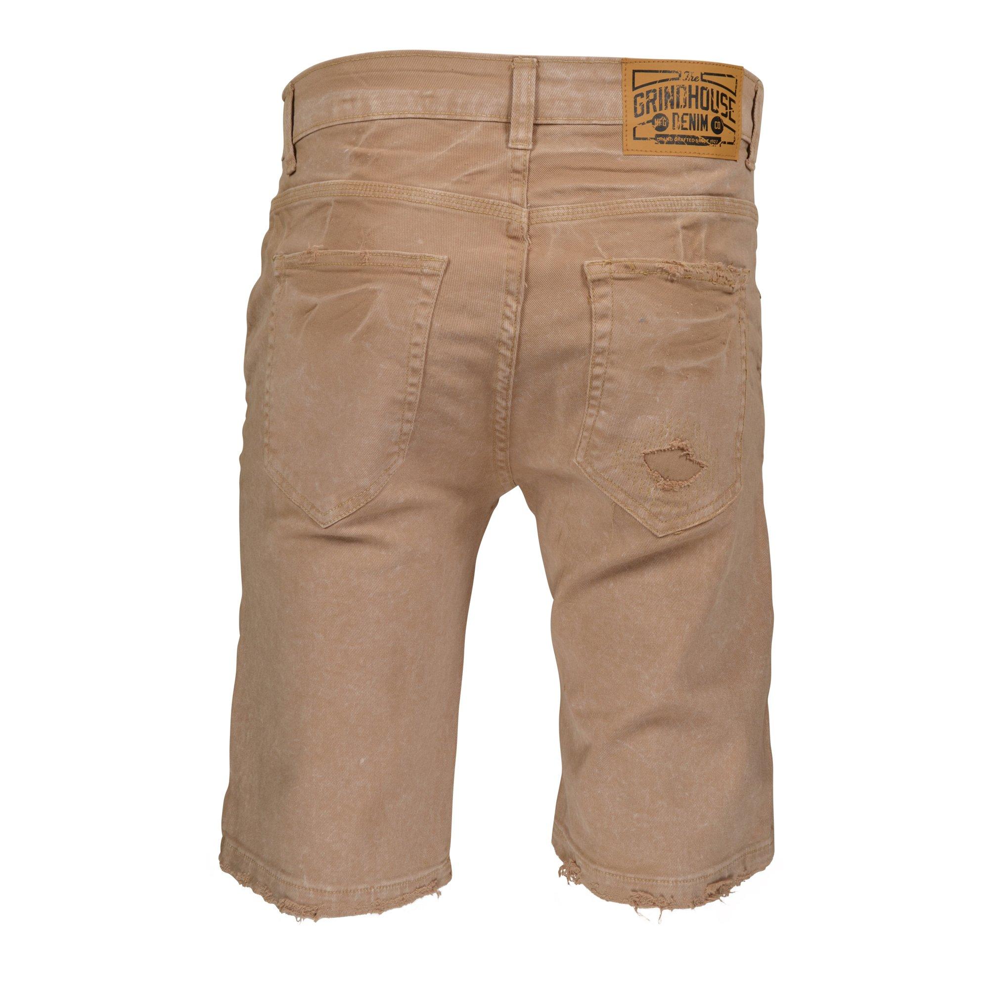 Grindhouse Tonal Rip N Repair Men's Khaki Wash Pants