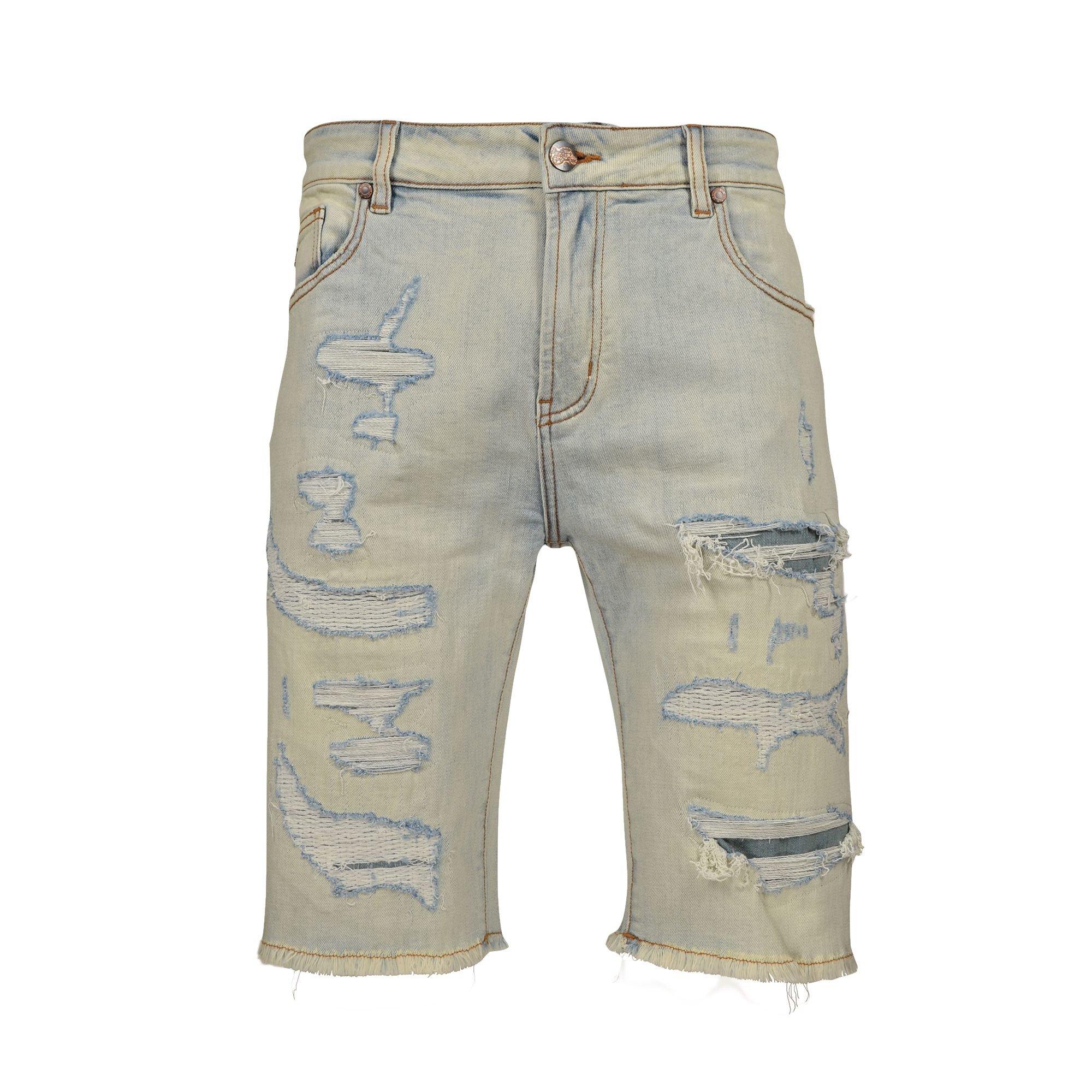 Grindhouse Extreme Rip Men's Light Blue Denim Shorts