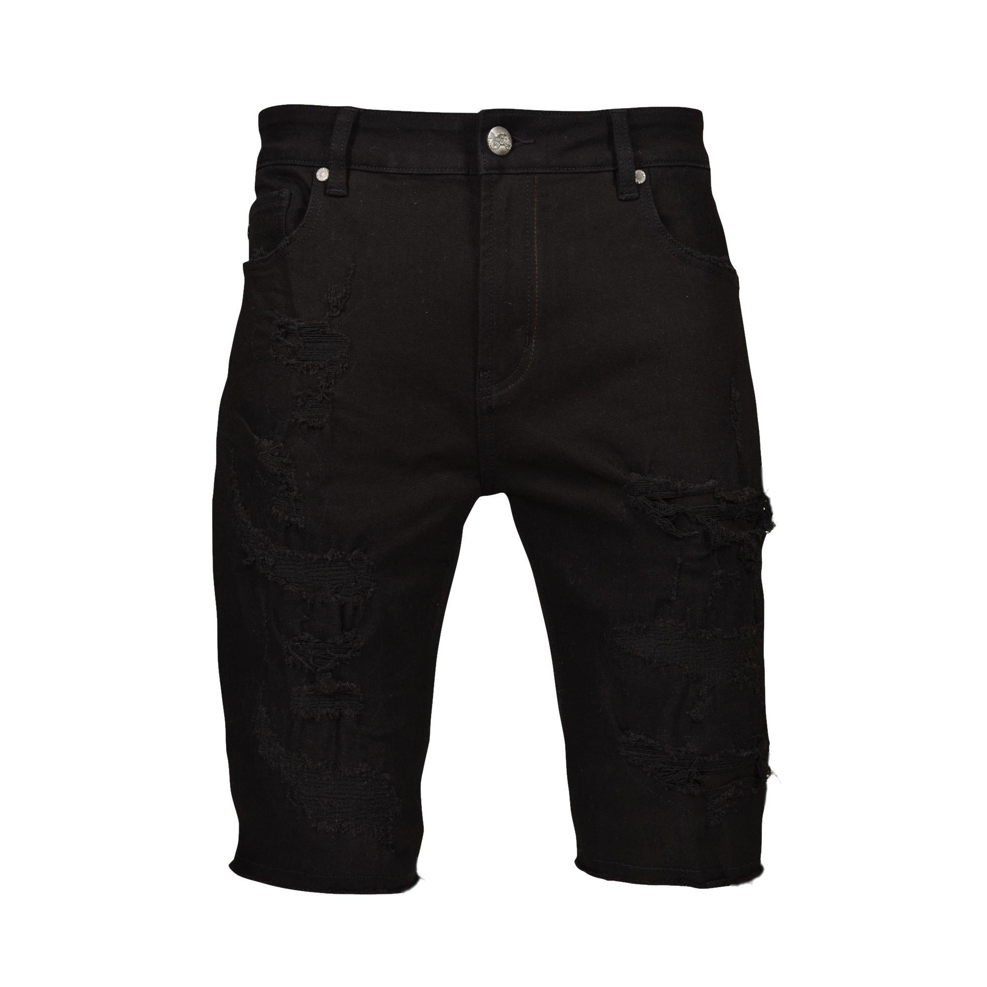 Grindhouse Extreme Rip Men's Black Denim Shorts