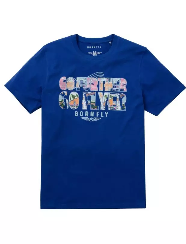 Born Fly Men's Go Flyer Tee - Royal - BLUE