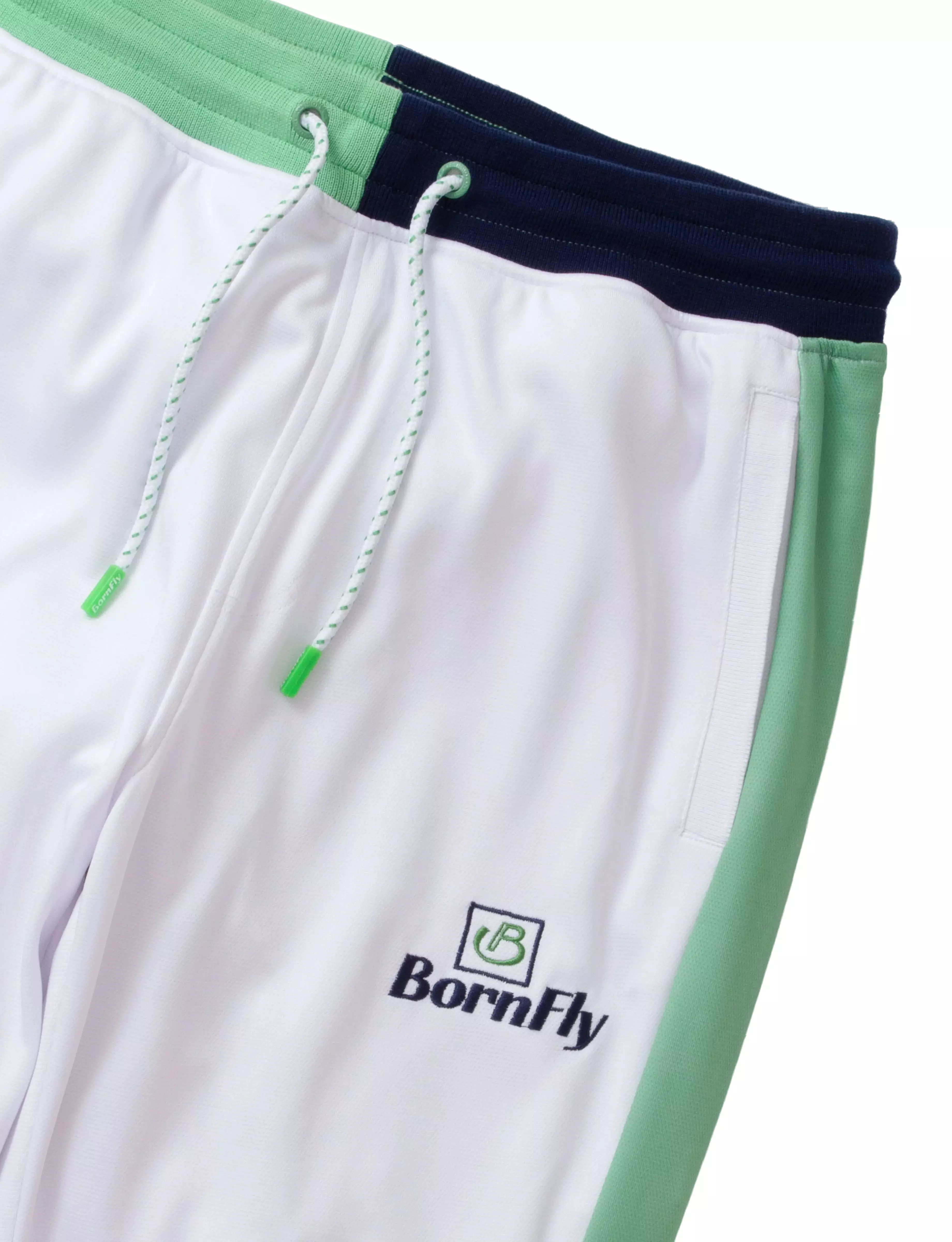 Born Fly Men's Blazin' Track Pants - White - WHITE