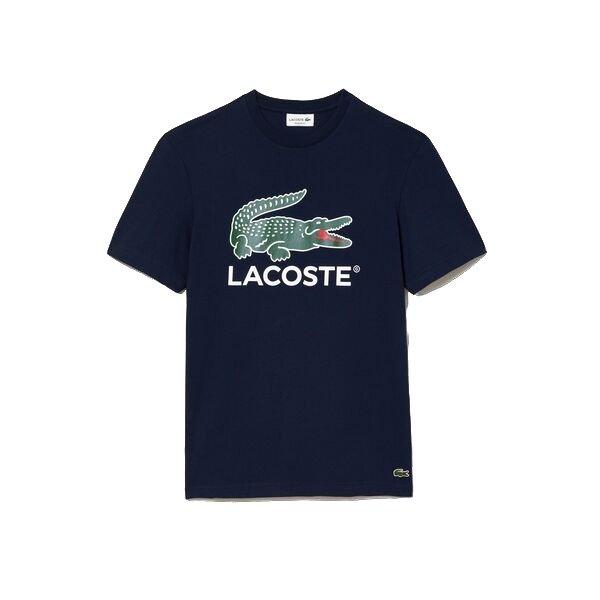 Lacoste Men's Big Croc Logo Tee - Navy - NAVY