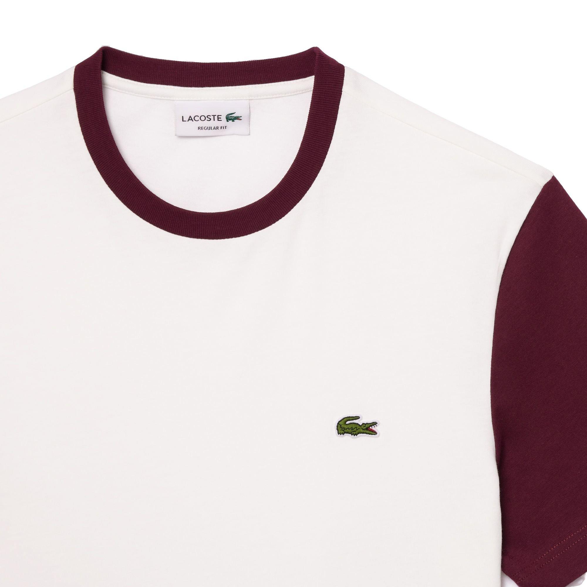 Lacoste Colorblock Men's White/Red Tee