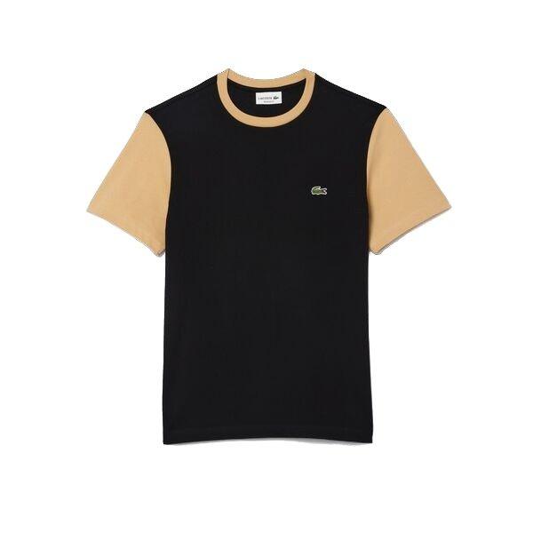 Lacoste Men's Colorblock Tee - Black/Beige - BLACK