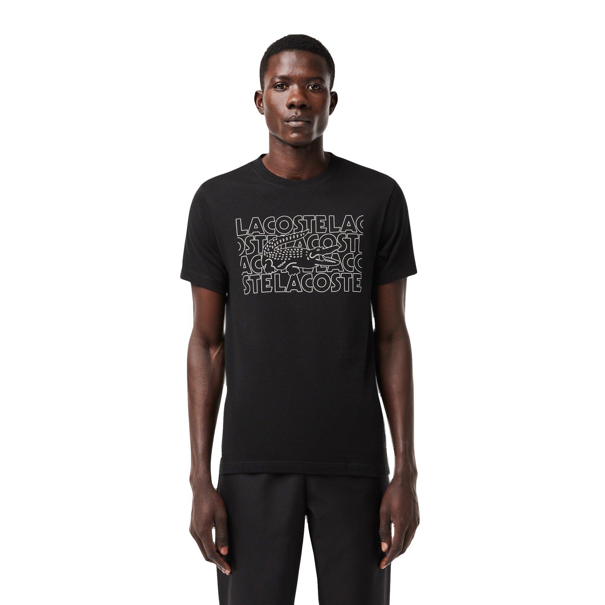 Lacoste Men's Repeating Logo Tee - BLACK Thumbnail View 1
