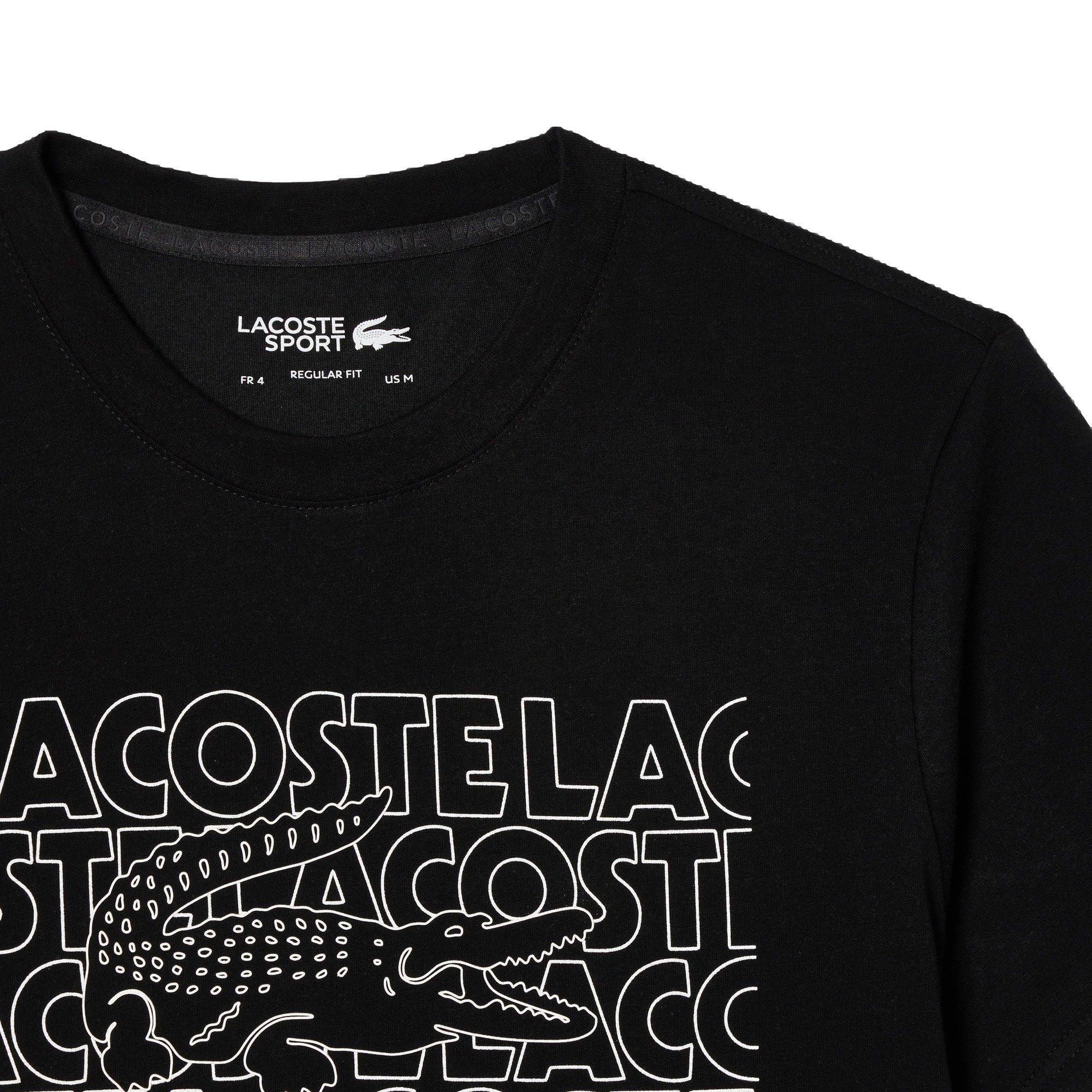 Lacoste Men's Repeating Logo Tee - BLACK Thumbnail View 4
