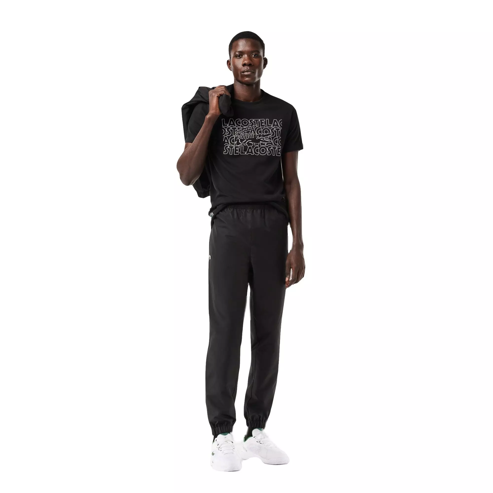 Lacoste Men's Repeating Logo Tee - BLACK