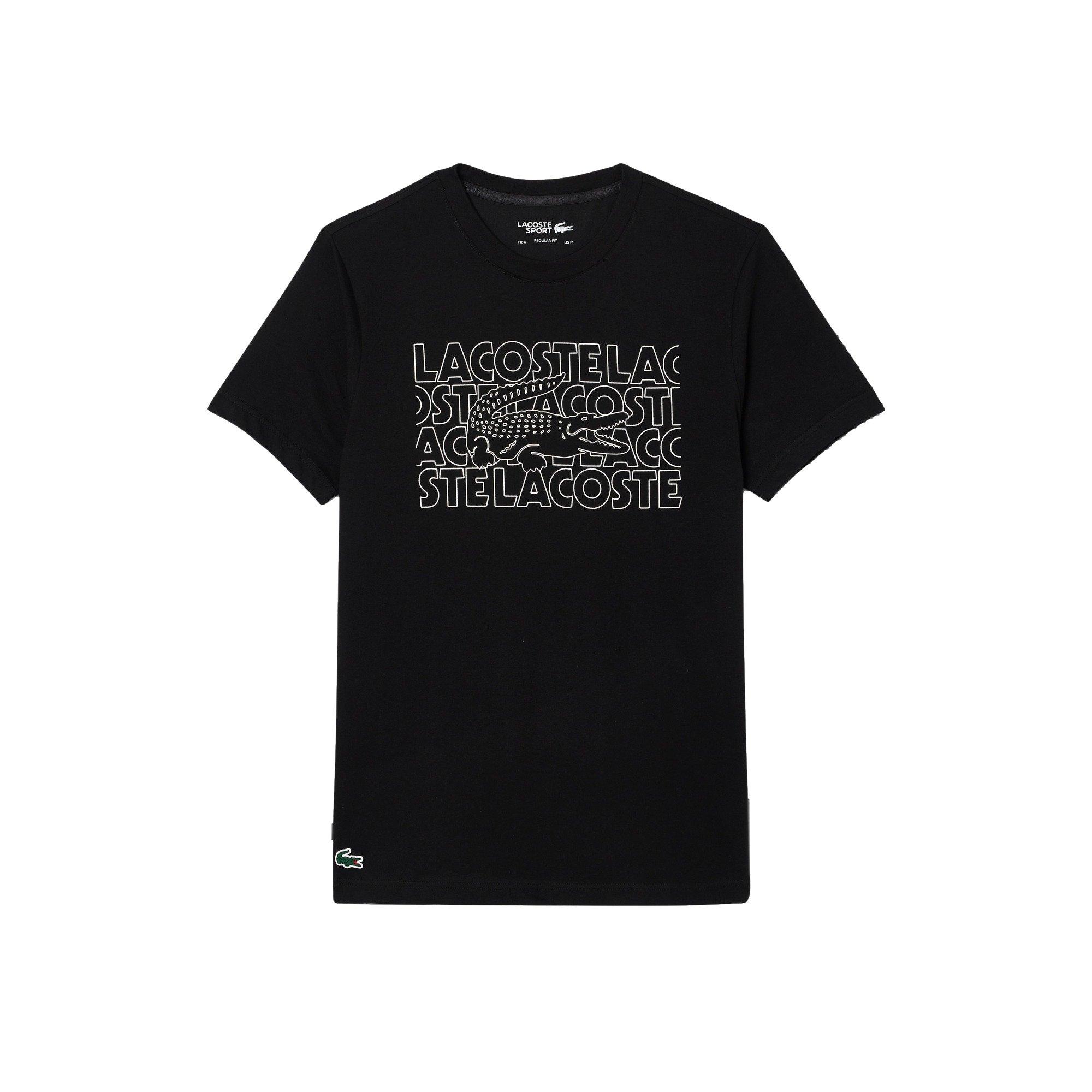Lacoste Men's Repeating Logo Tee - BLACK Thumbnail View 8
