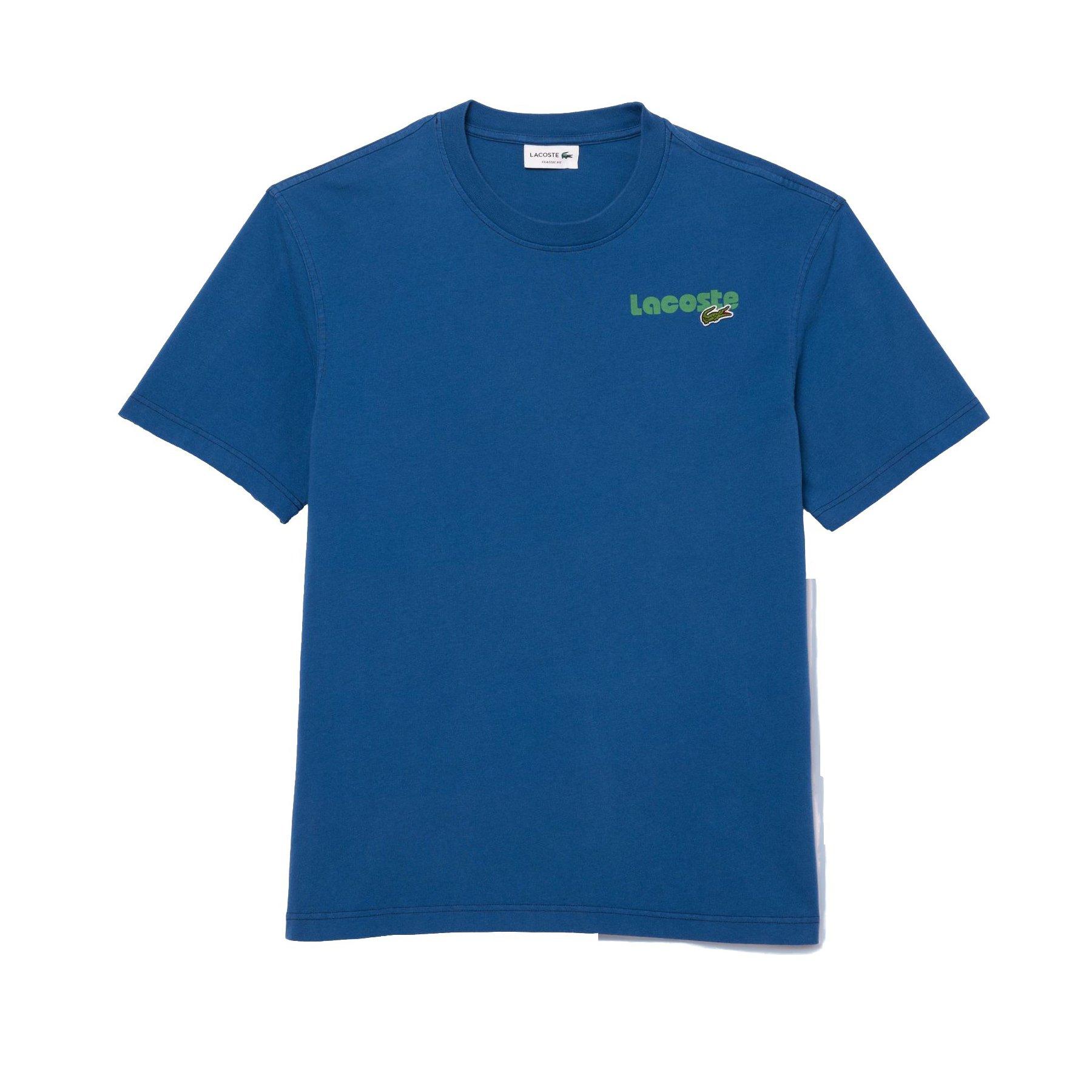 Lacoste Men's Bubble Logo Tee - Blue - BLUE