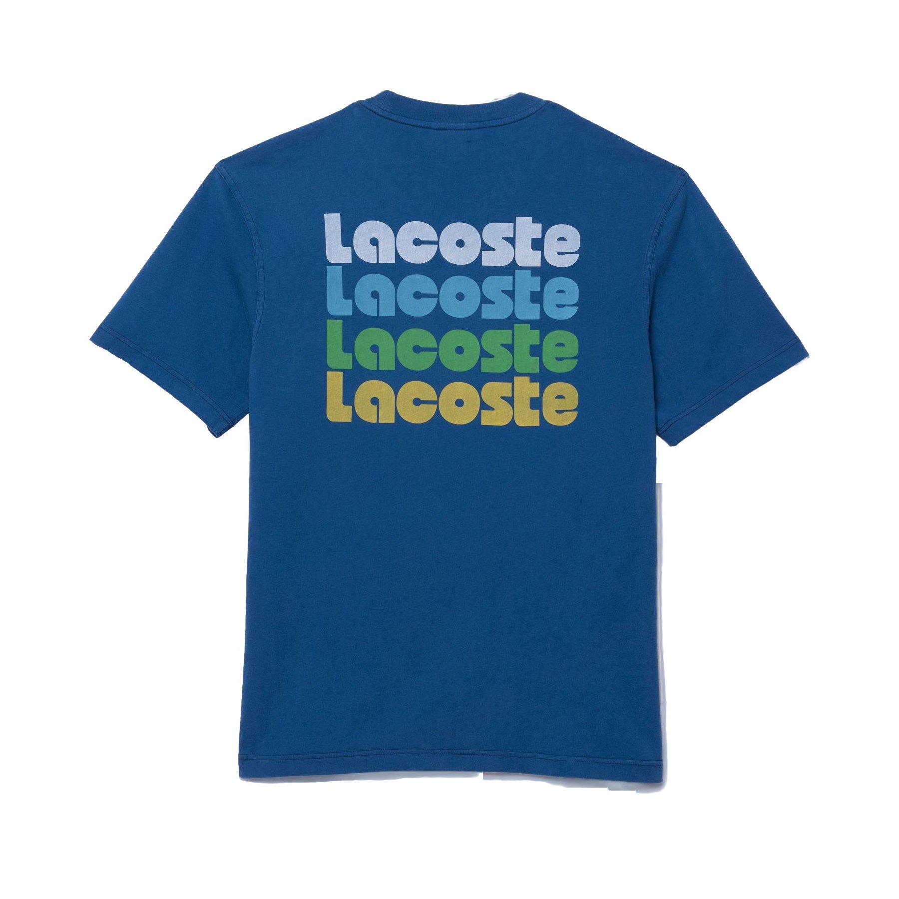 Lacoste Bubble Logo Men's Blue Tee