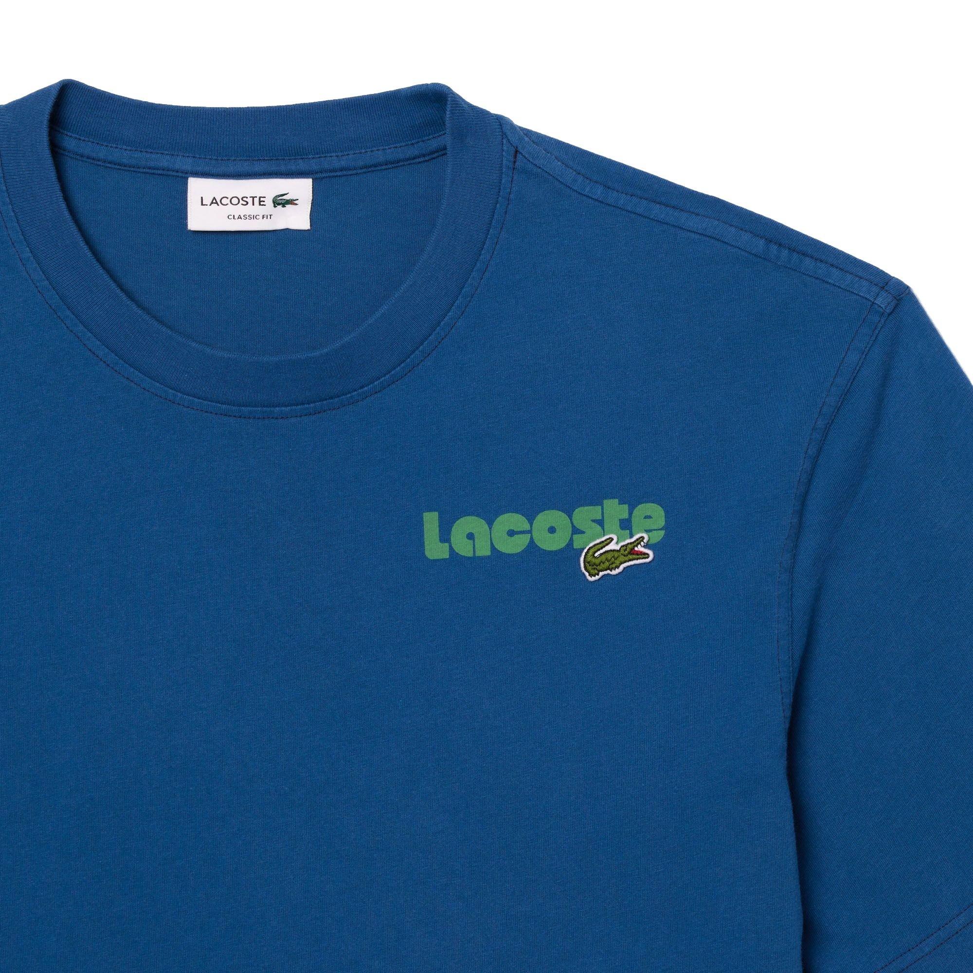 Lacoste Bubble Logo Men's Blue Tee