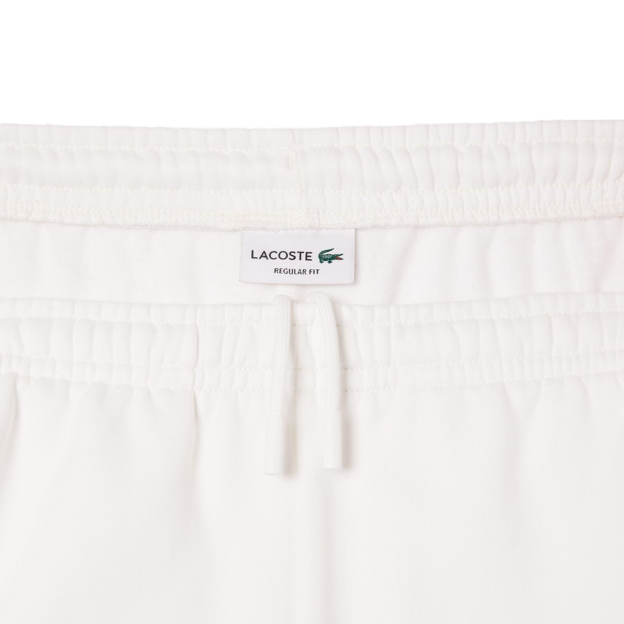 Lacoste Men's Colorblock Fleece Shorts - WHITE Thumbnail View 3