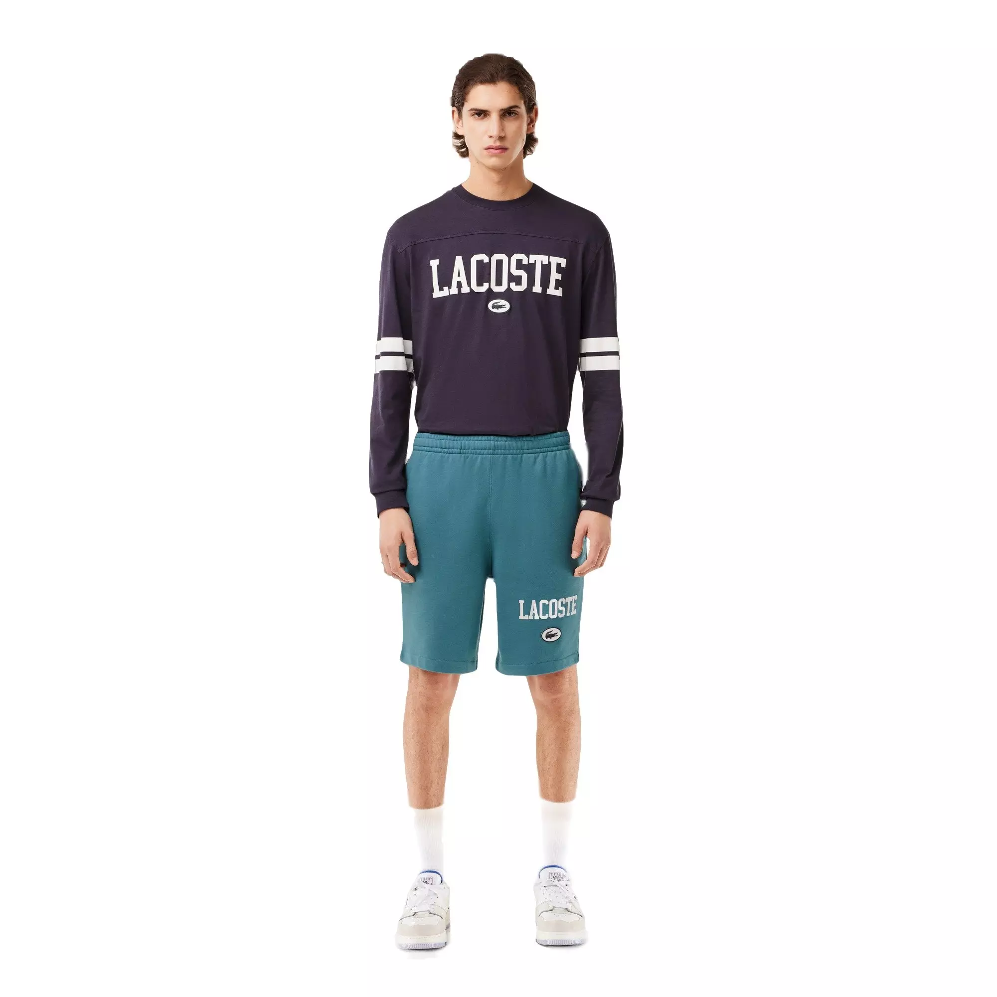 Lacoste Men's Varsity French Terry Shorts - TEAL