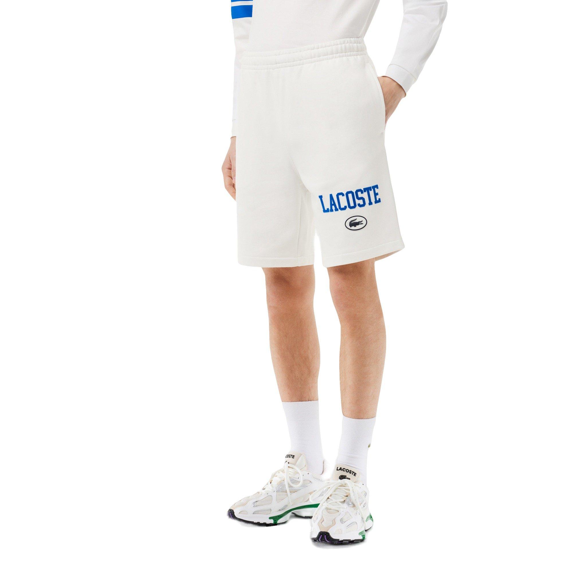 Lacoste Varsity French Terry Men's White Shorts