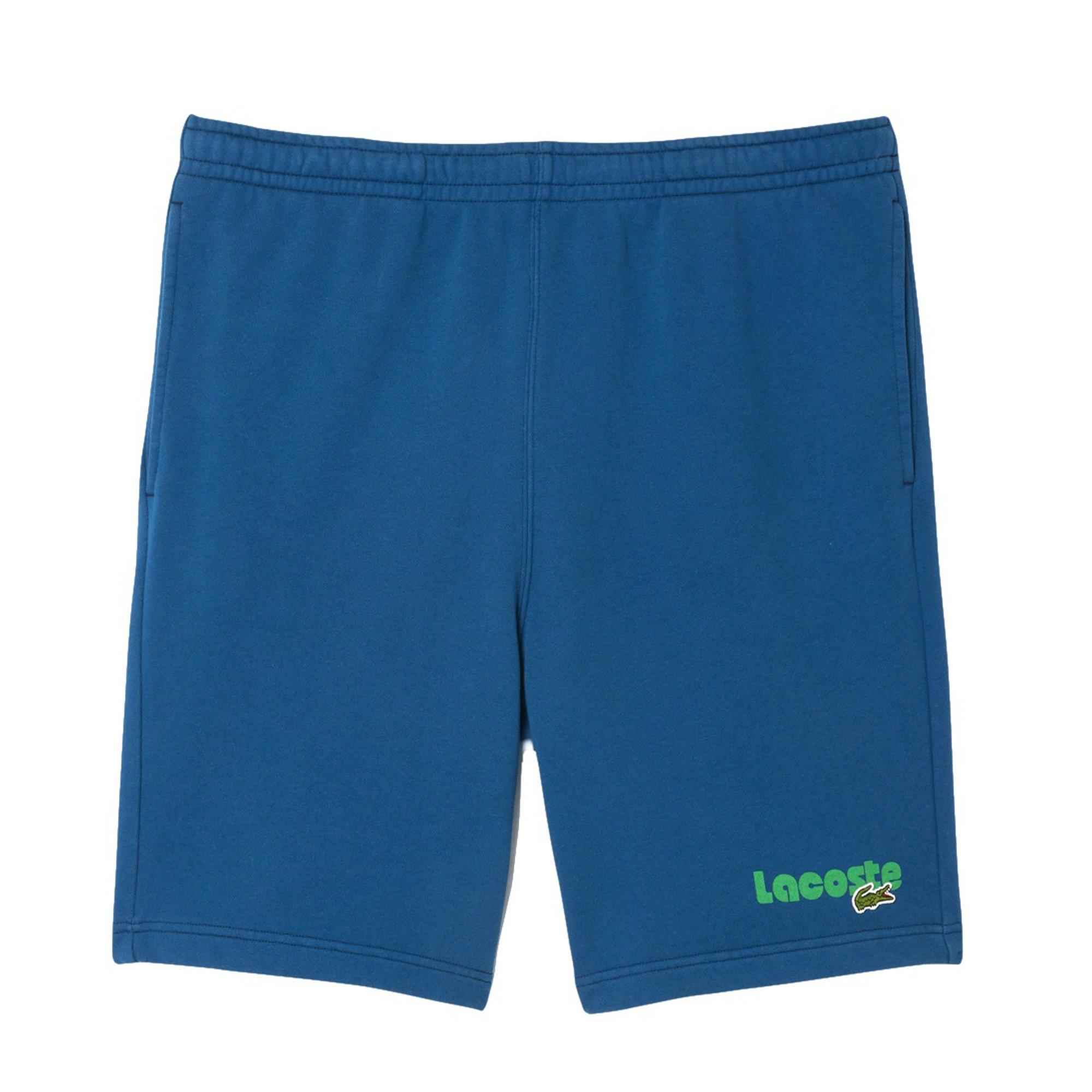 Lacoste Men's Bubble Logo Fleece Shorts - BLUE