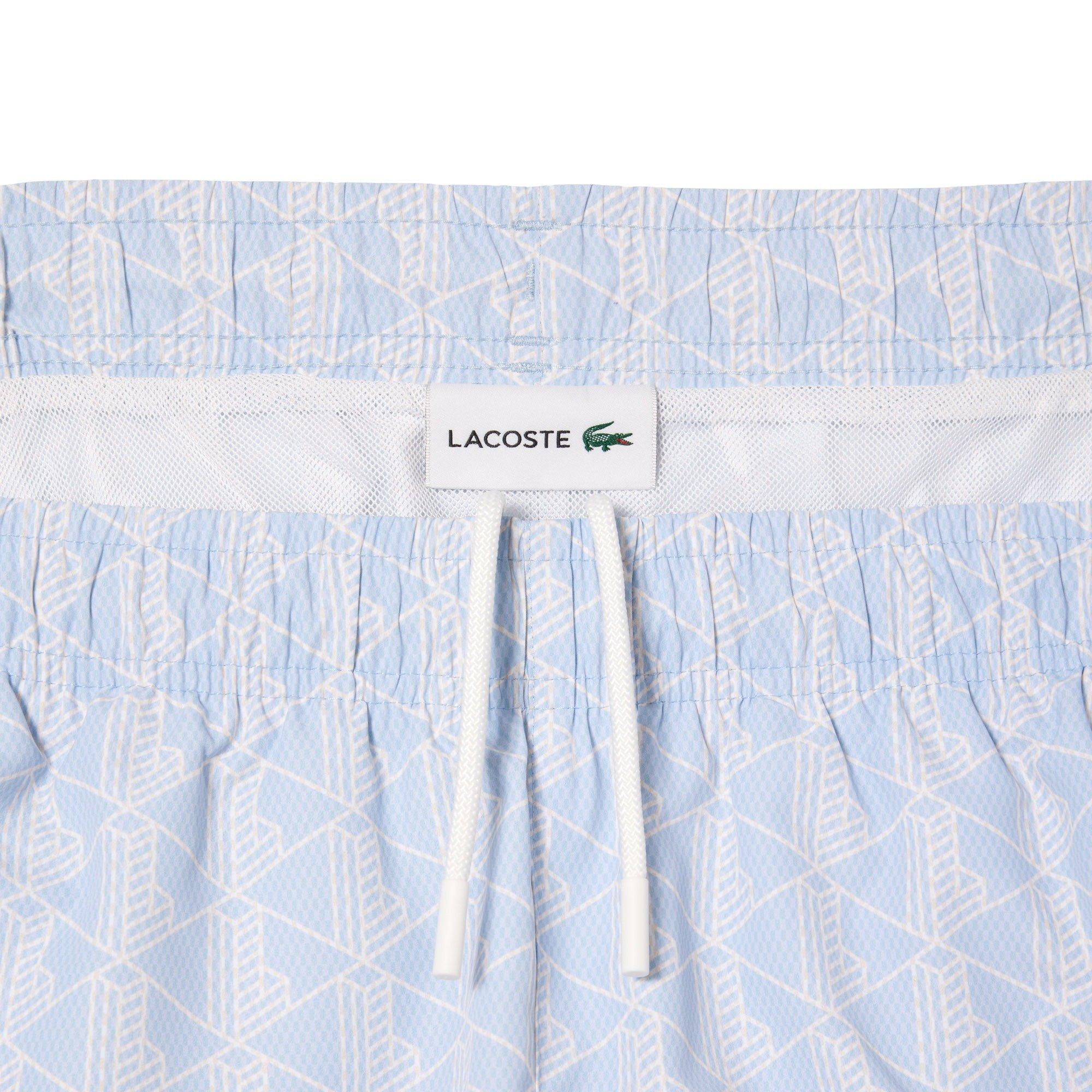 Lacoste Logo Print Woven Men's Blue Shorts