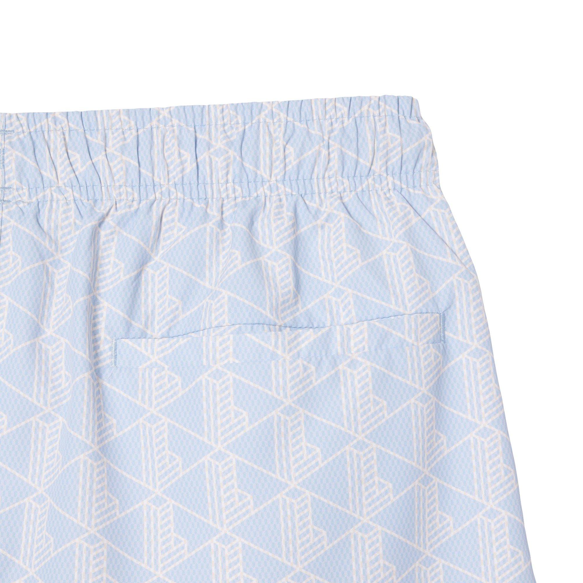 Lacoste Logo Print Woven Men's Blue Shorts