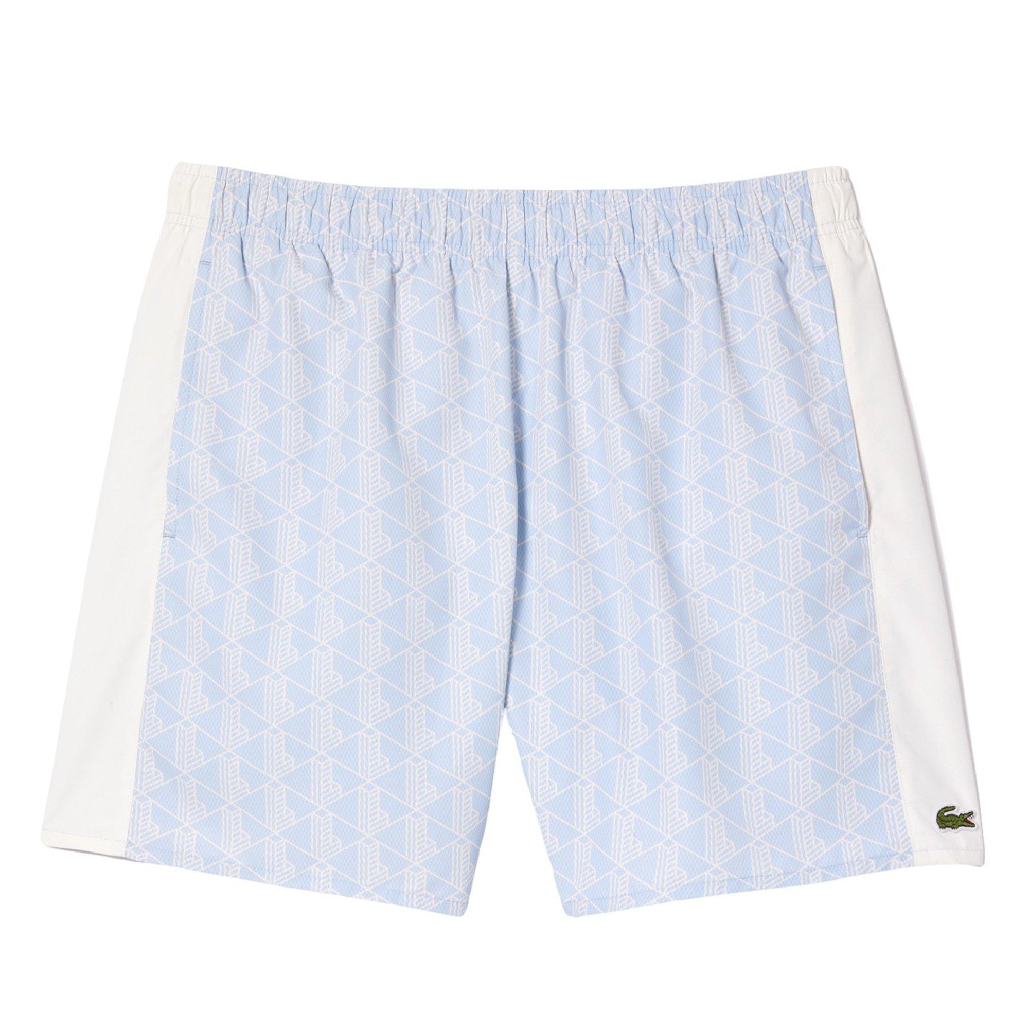 Lacoste Logo Print Woven Men's Blue Shorts