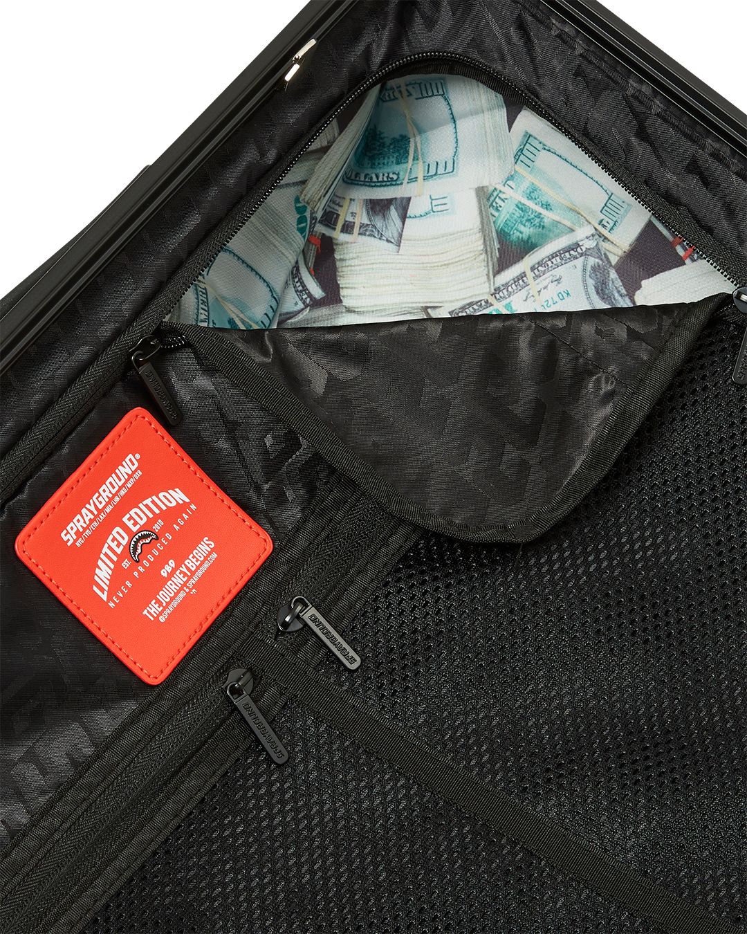 Sprayground Snakes Carry-On Luggage - BLACK Thumbnail View 9